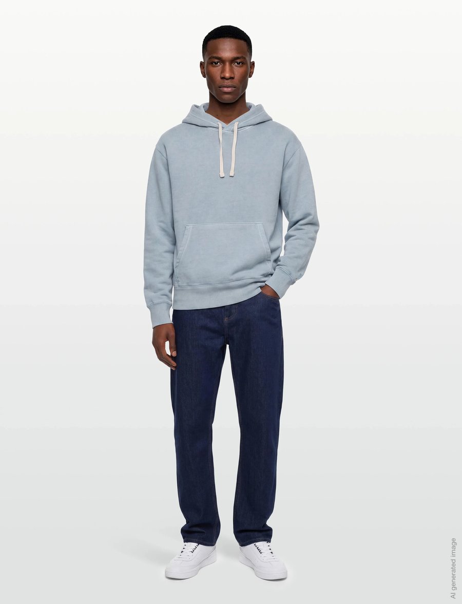 American Eagle - 2211 HERITAGE SOLID FREMONT WASH HOODIE - sporta džemperi - light blue - 0