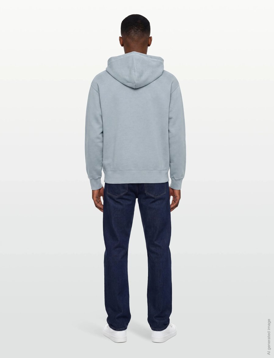 American Eagle - 2211 HERITAGE SOLID FREMONT WASH HOODIE - sporta džemperi - light blue - 4