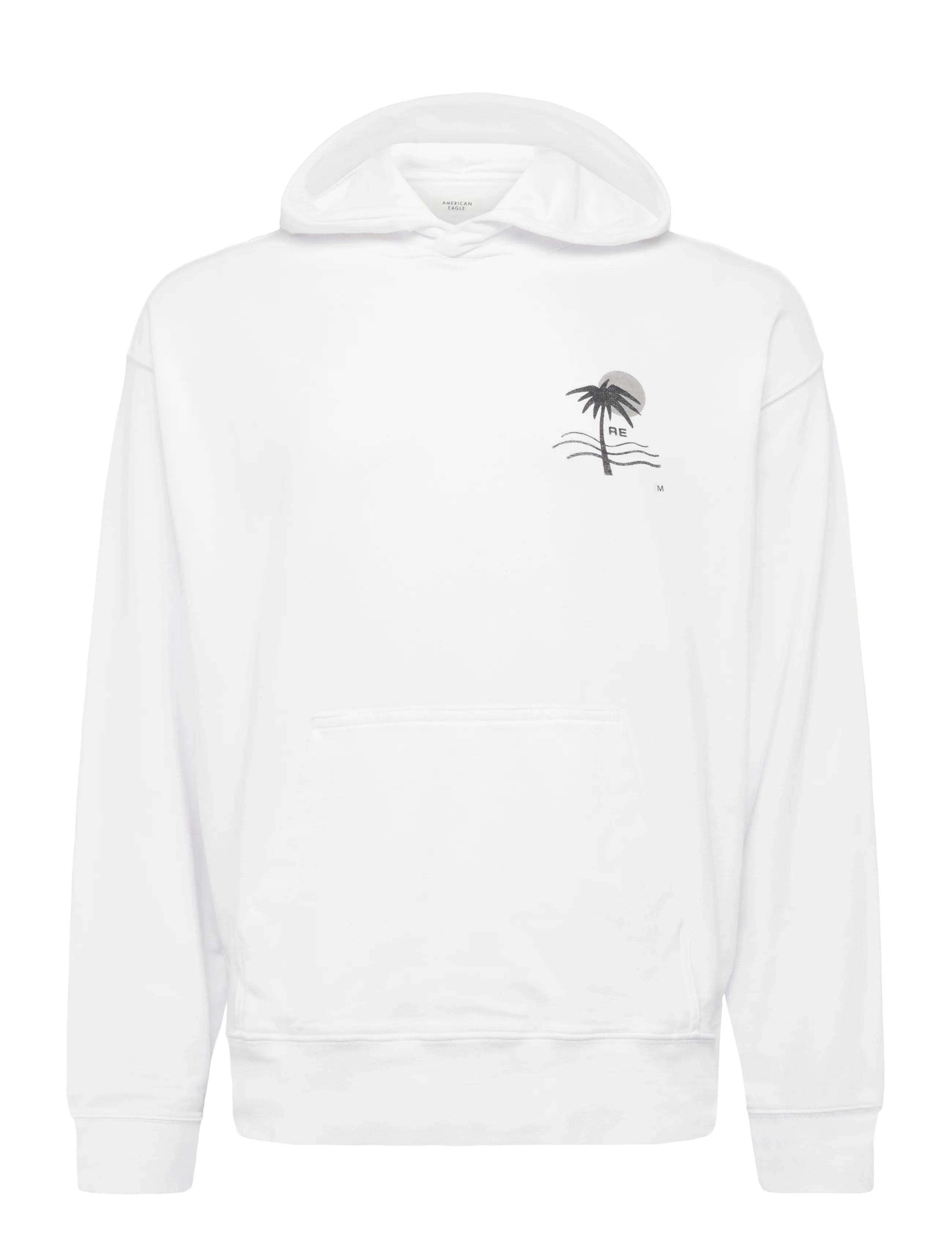 American Eagle 2271 FRENCH TERRY PD GRAPHIC HOOD - Clothing - WHITE / white