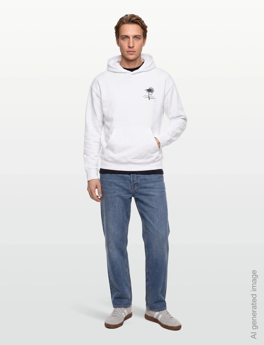American Eagle - 2271 FRENCH TERRY PD GRAPHIC HOOD - kapuzenpullover - white - 0