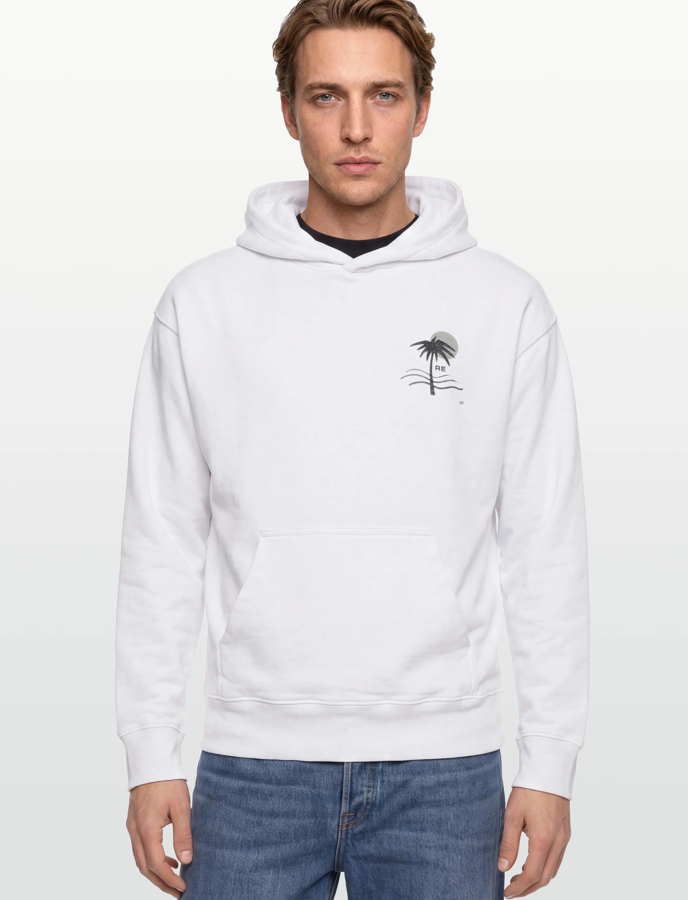 American Eagle - 2271 FRENCH TERRY PD GRAPHIC HOOD - hættetrøjer - white - 3
