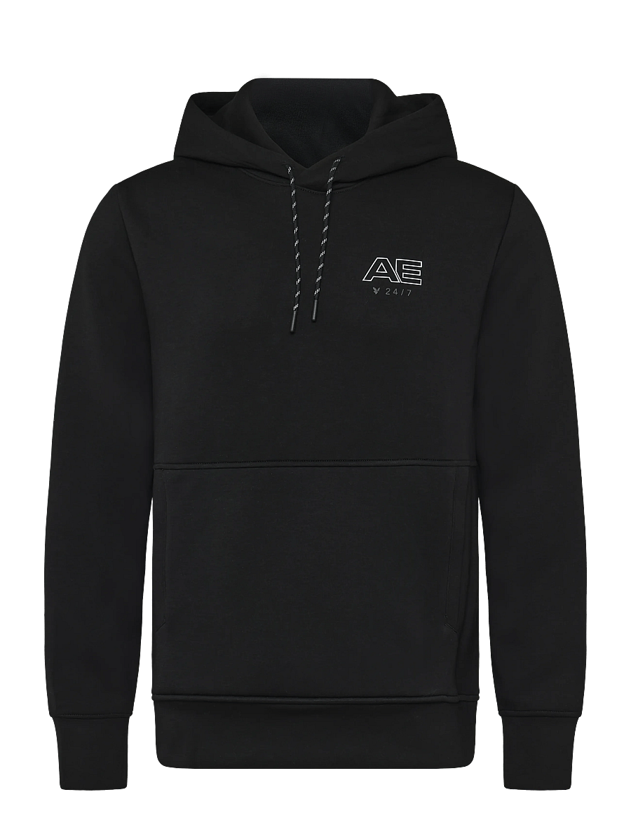 American Eagle - 2202 MANCHEGO ACTIVE POPOVER HOODIE - kapuzenpullover - black - 0