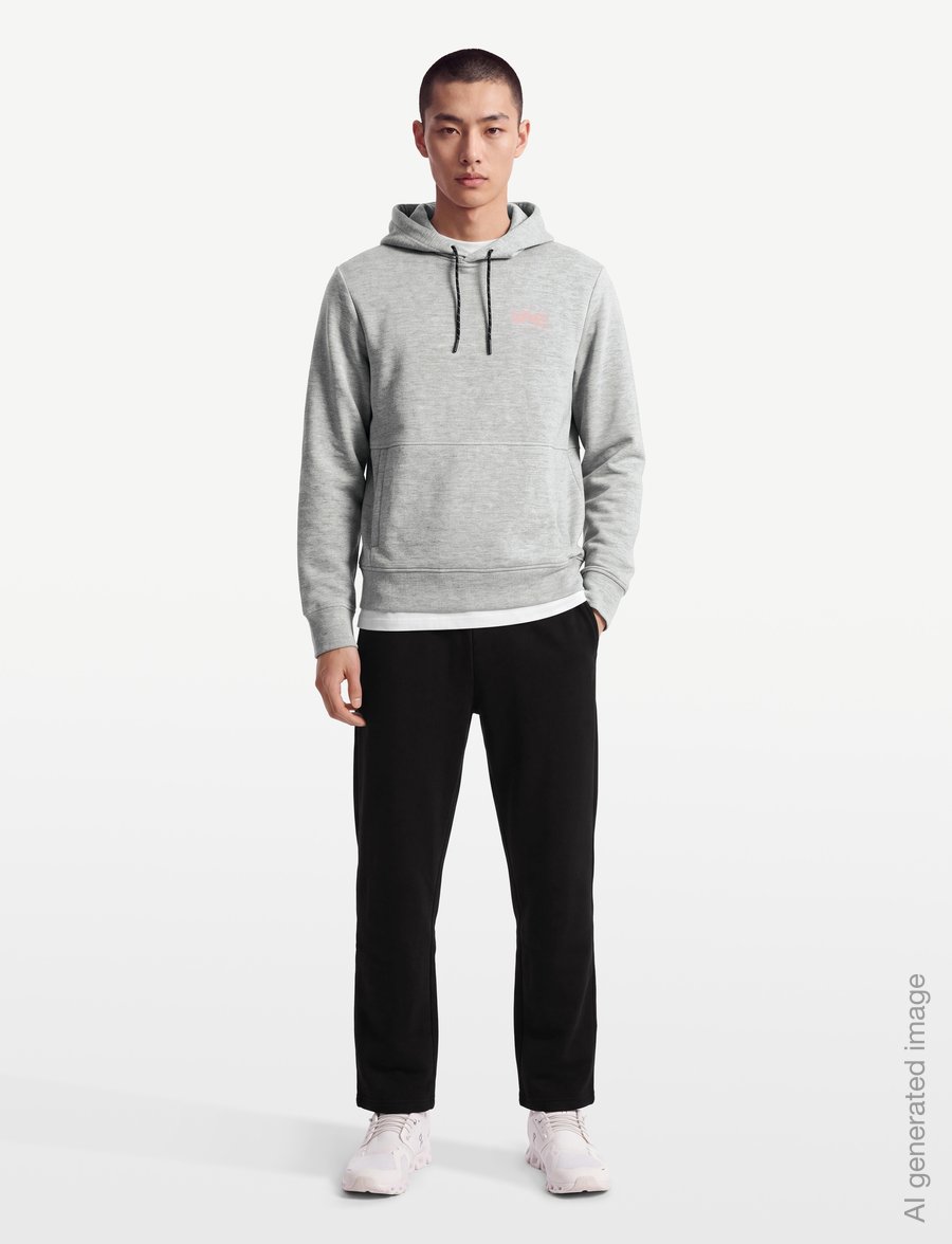 American Eagle - 2203 MANCHEGO ACTIVE HTHR POPOVER HOODIE - hættetrøjer - gray heather - 0