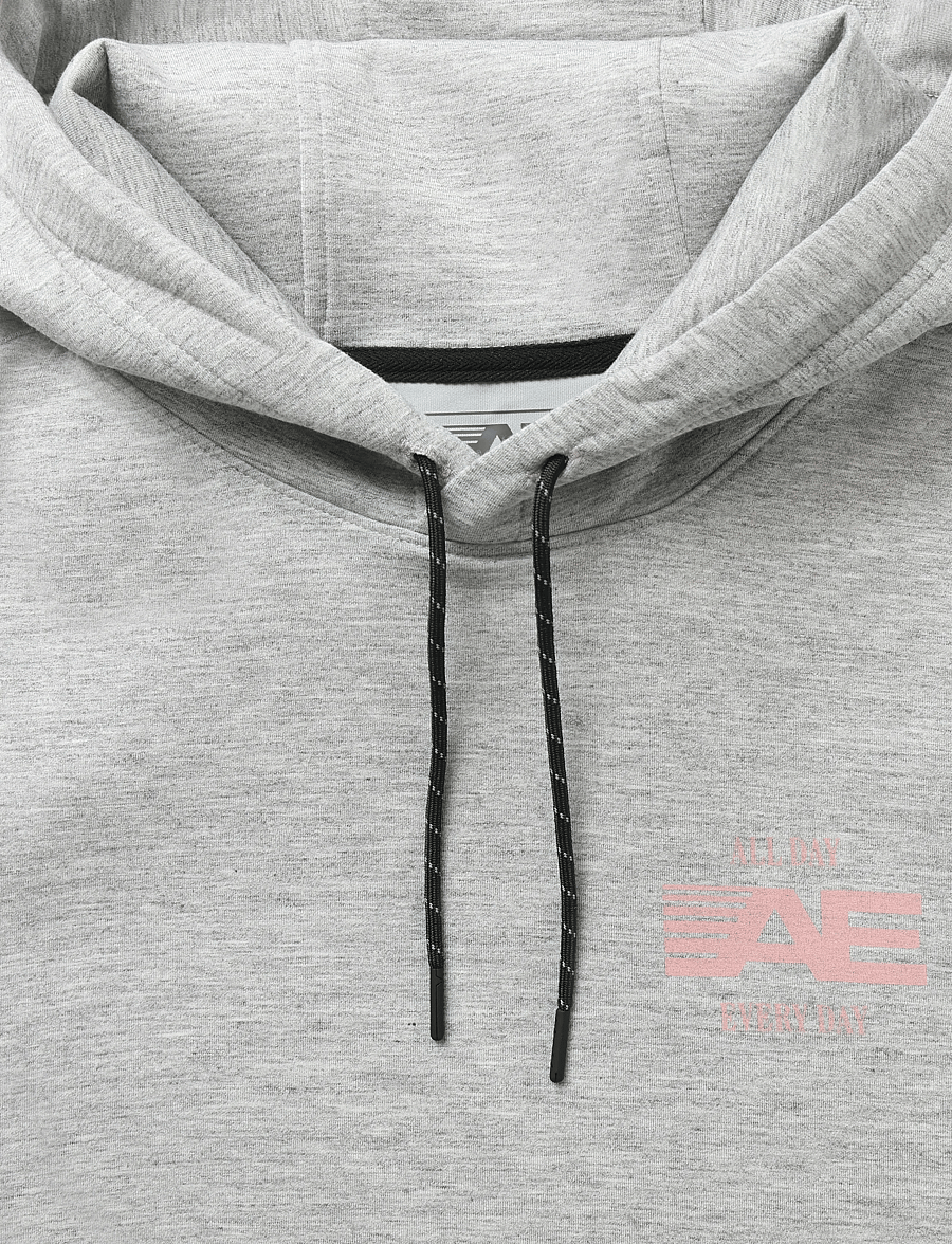 American Eagle - 2203 MANCHEGO ACTIVE HTHR POPOVER HOODIE - kapuutsiga pusad - gray heather - 2