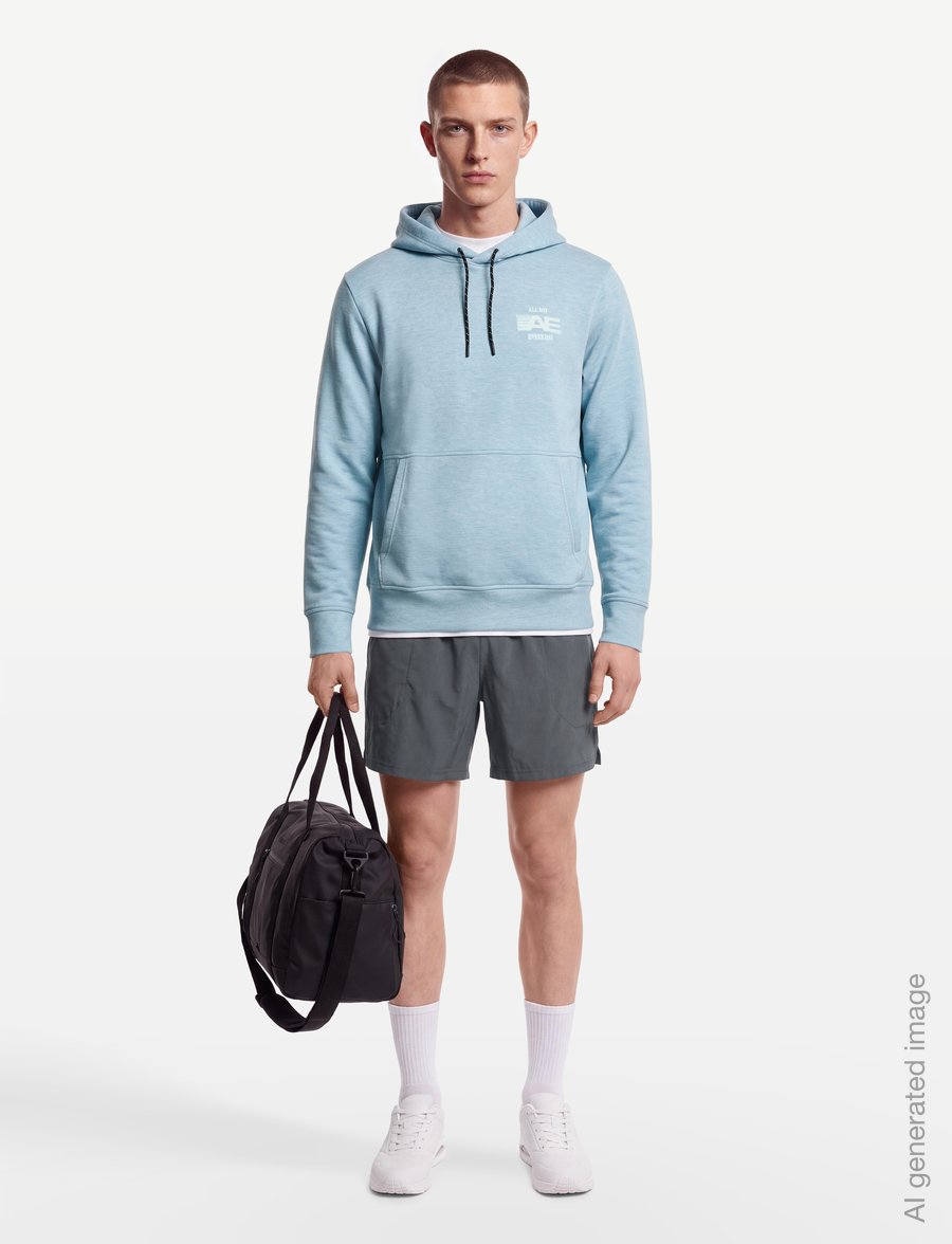 American Eagle - 2203 MANCHEGO ACTIVE HTHR POPOVER HOODIE - hoodies - sky blue - 0