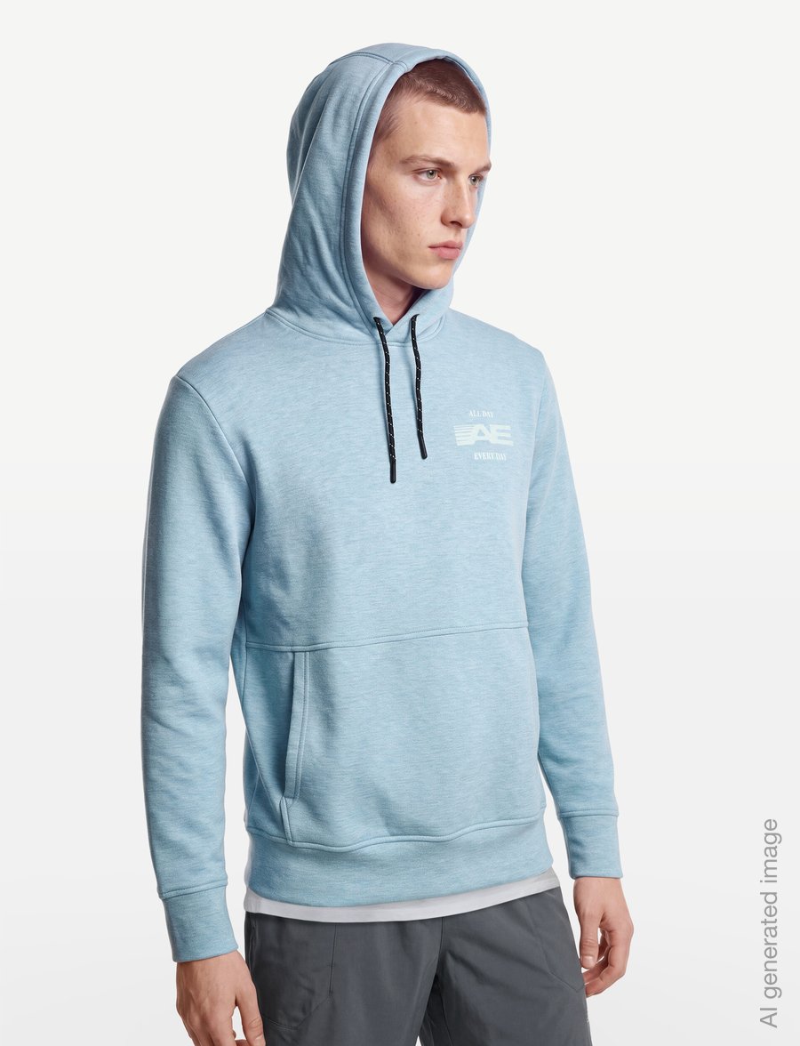American Eagle - 2203 MANCHEGO ACTIVE HTHR POPOVER HOODIE - hoodies - sky blue - 3