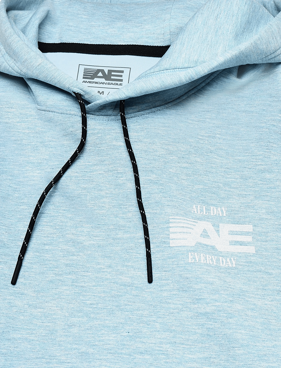 American Eagle - 2203 MANCHEGO ACTIVE HTHR POPOVER HOODIE - hoodies - sky blue - 2