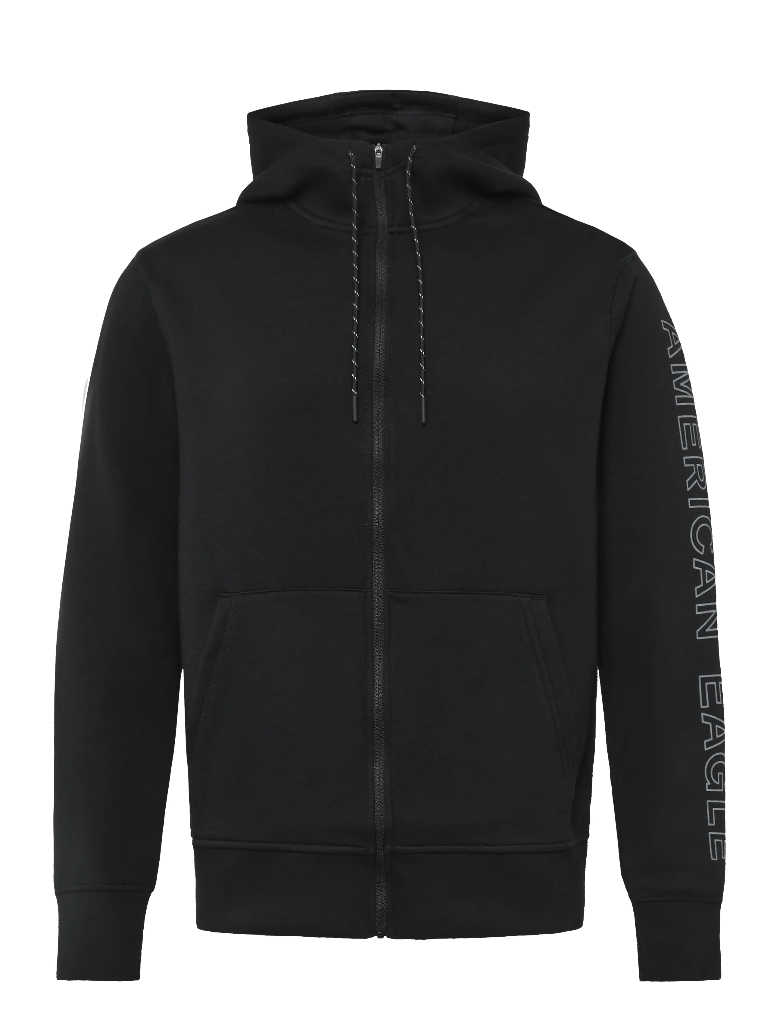 American Eagle 2096 SOLID ACTIVE MANCHEGO FULL ZIP - Sweatshirts - BLACK / black