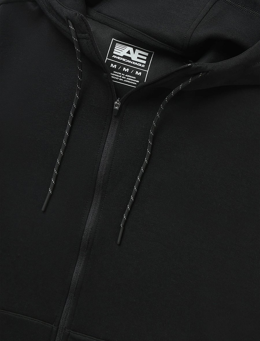American Eagle - 2096 SOLID ACTIVE MANCHEGO FULL ZIP - hoodies - black - 2
