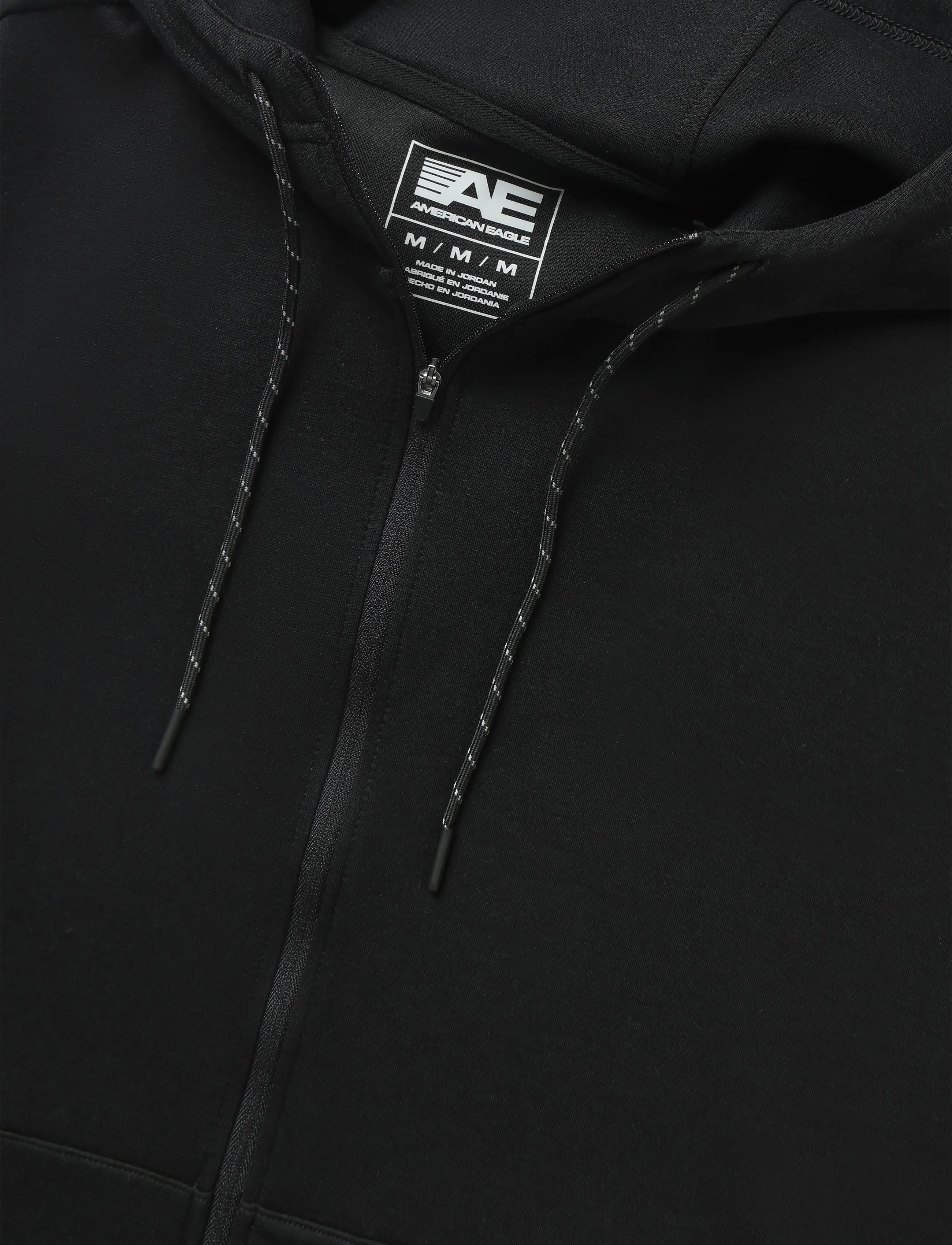 American Eagle - 2096 SOLID ACTIVE MANCHEGO FULL ZIP - black - 1