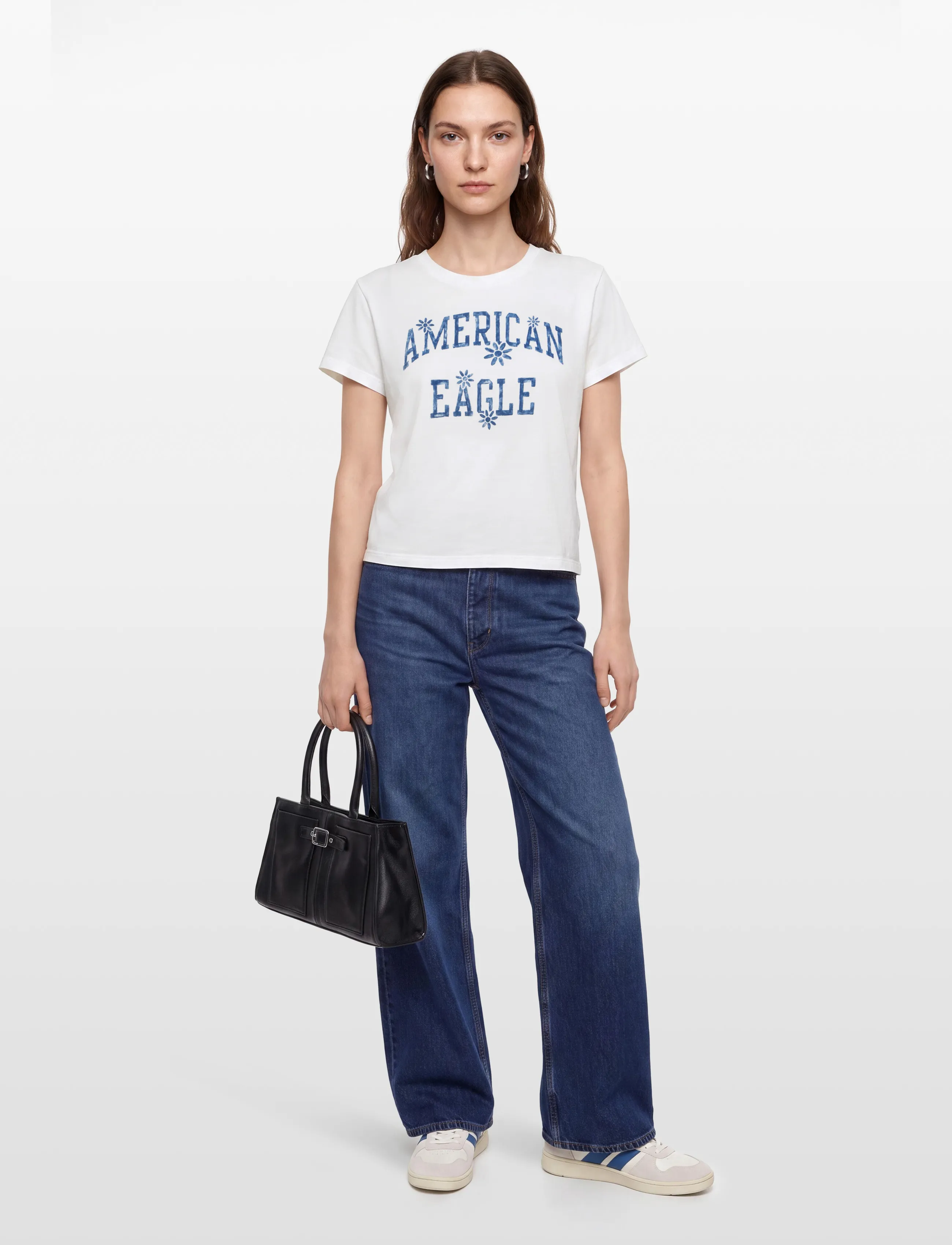 American Eagle 9285 Mfo Tomboy Tee, XL, T-shirts & Oberteile, Weiß - Short-sleeved, Frauen