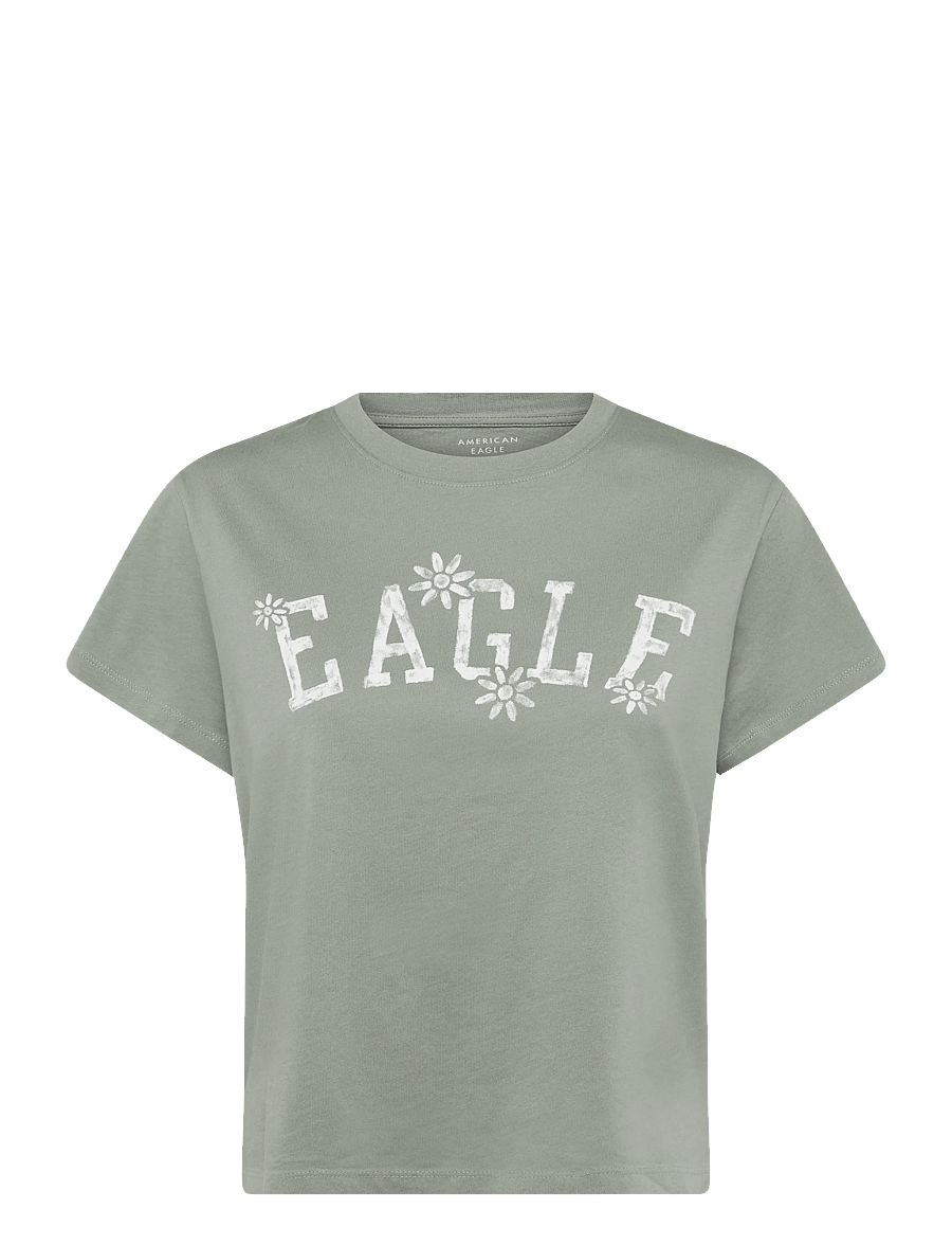 American Eagle - 9285 MFO TOMBOY TEE - t-shirts - olive - 0