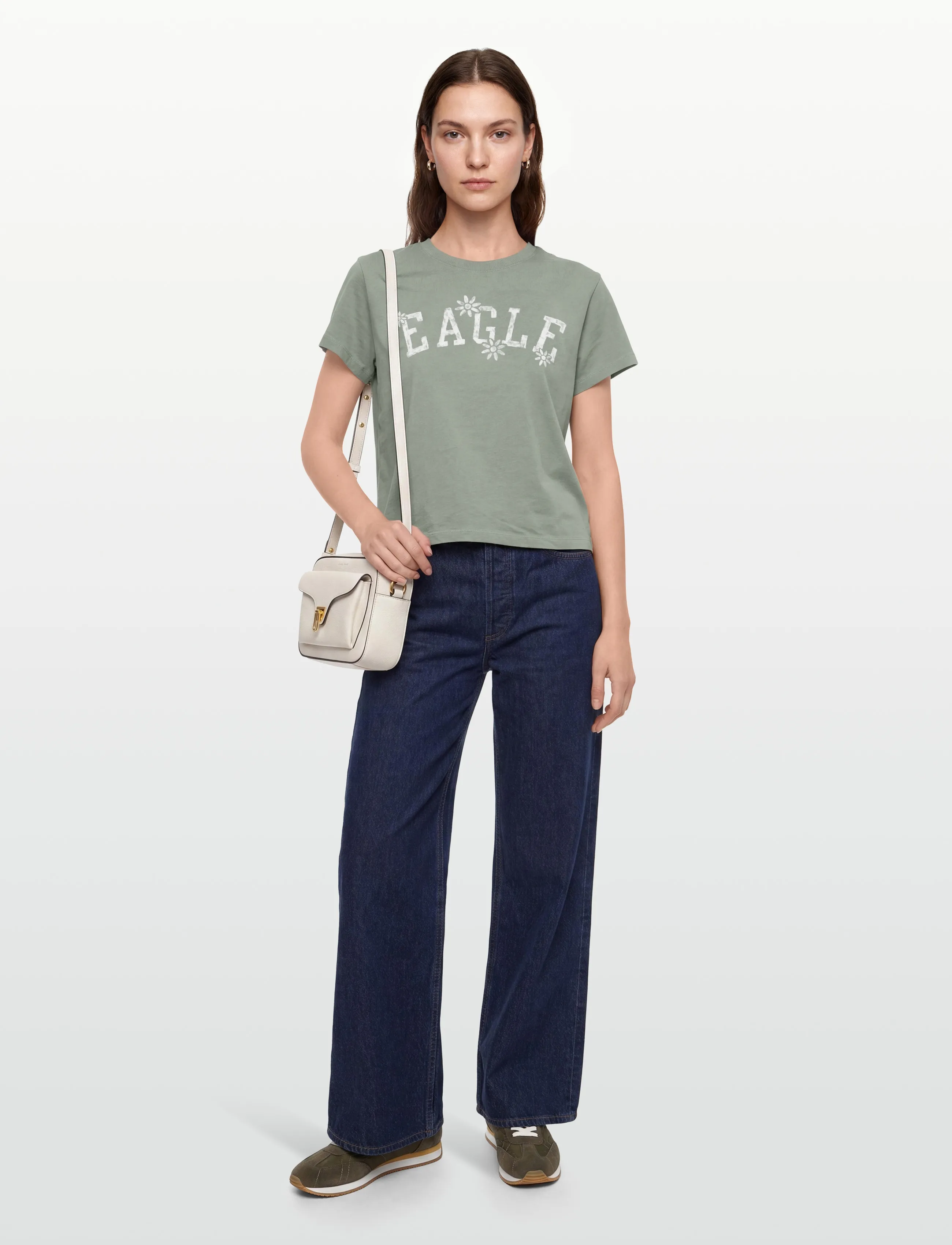 American Eagle 9285 Mfo Tomboy Tee, XS, T-shirts & Oberteile, Khakigrün - Short-sleeved, Frauen