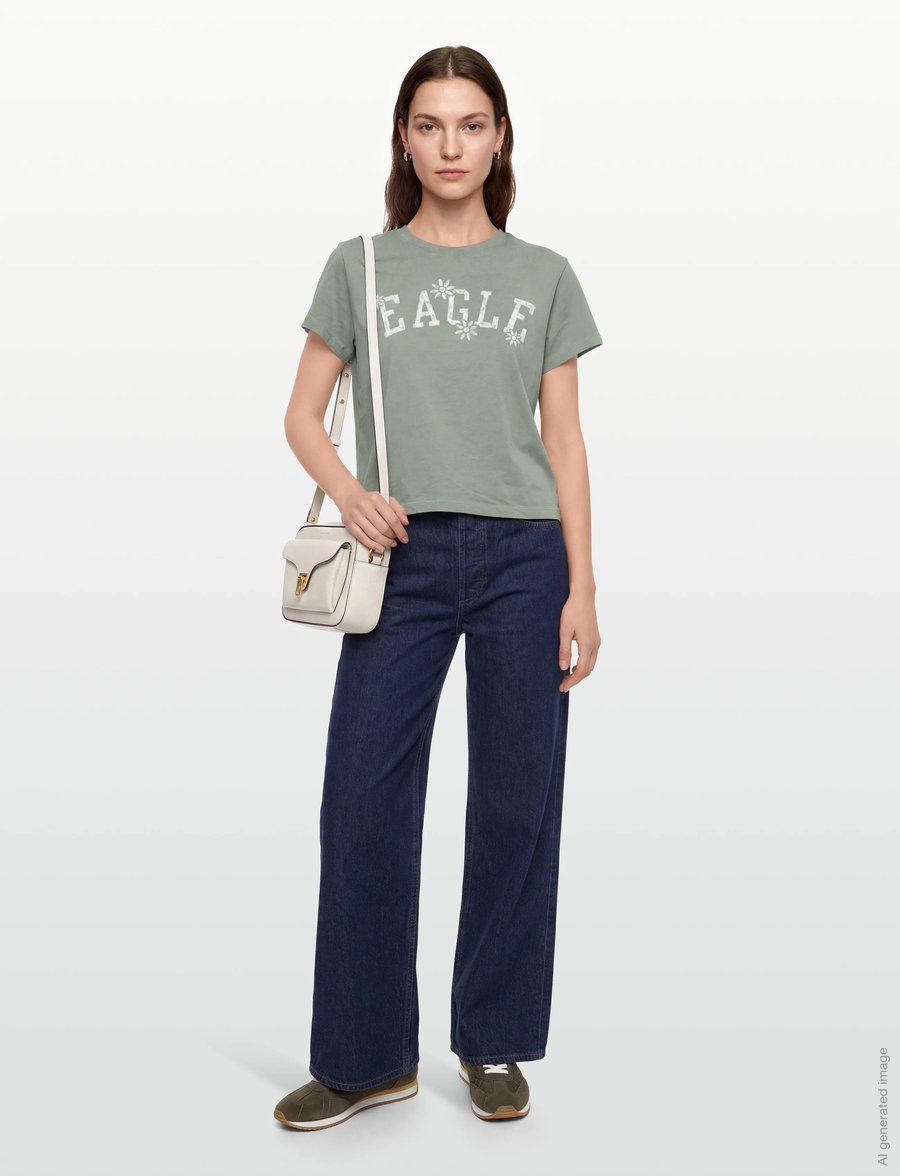 American Eagle - 9285 MFO TOMBOY TEE - t-shirts - olive - 0
