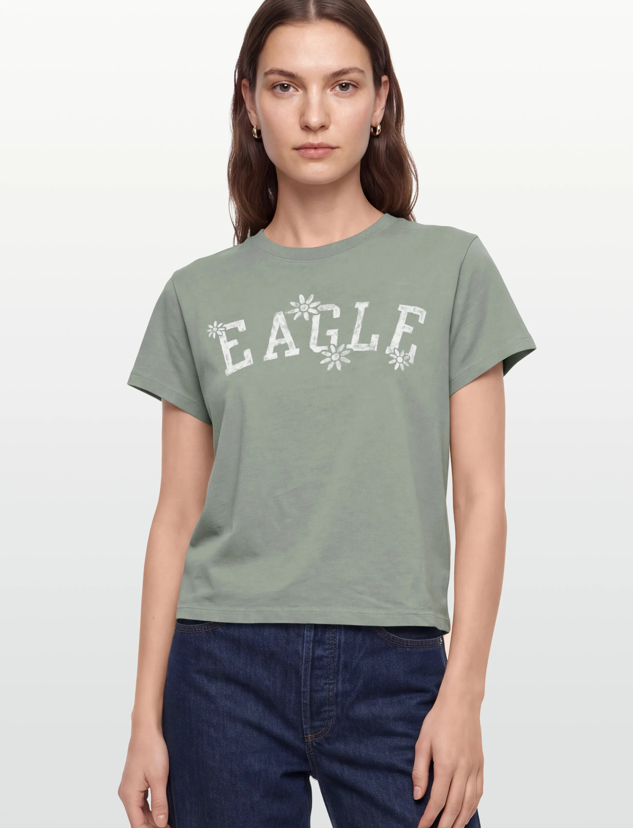 American Eagle - 9285 MFO TOMBOY TEE - t-shirts - olive - 3