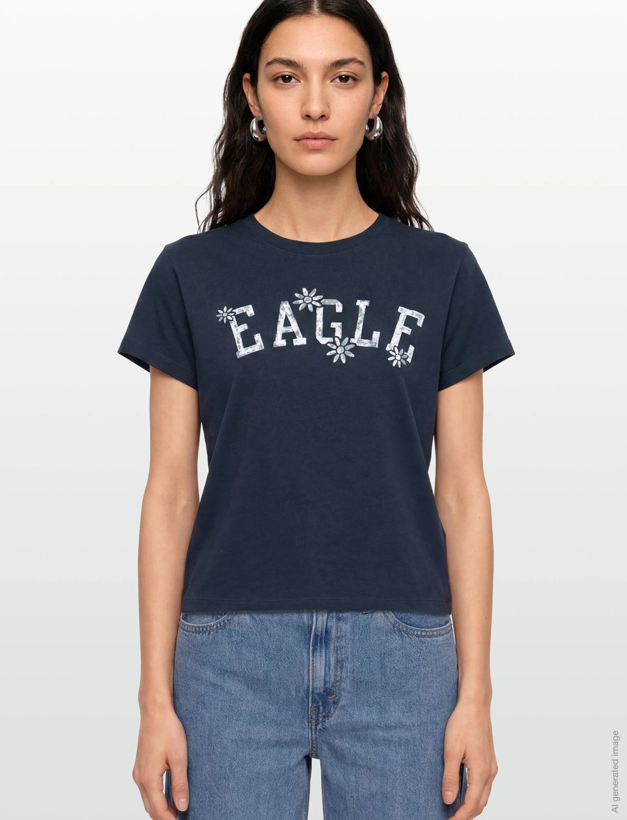 American Eagle - 9285 MFO TOMBOY TEE - t-shirts - blue - 3