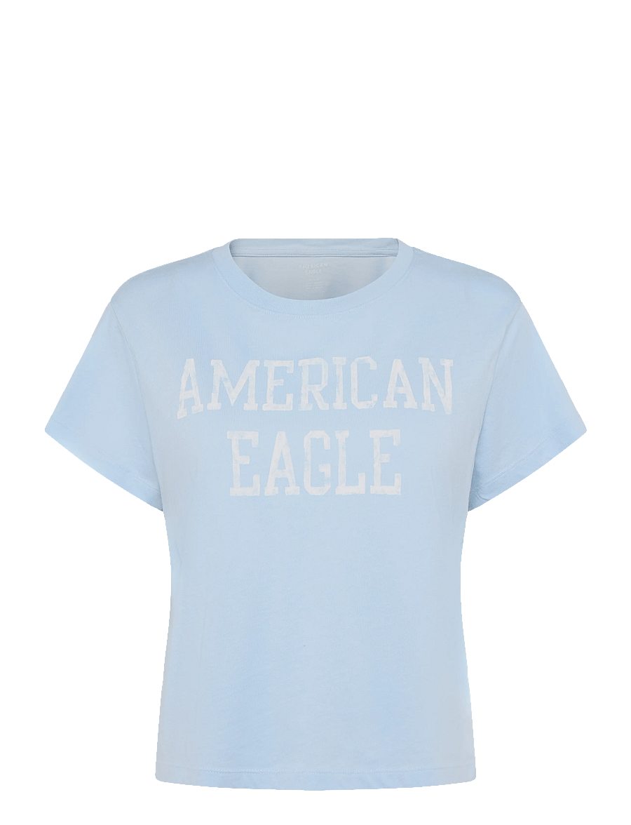 American Eagle - 9285 MFO TOMBOY TEE - t-särgid - light blue - 0