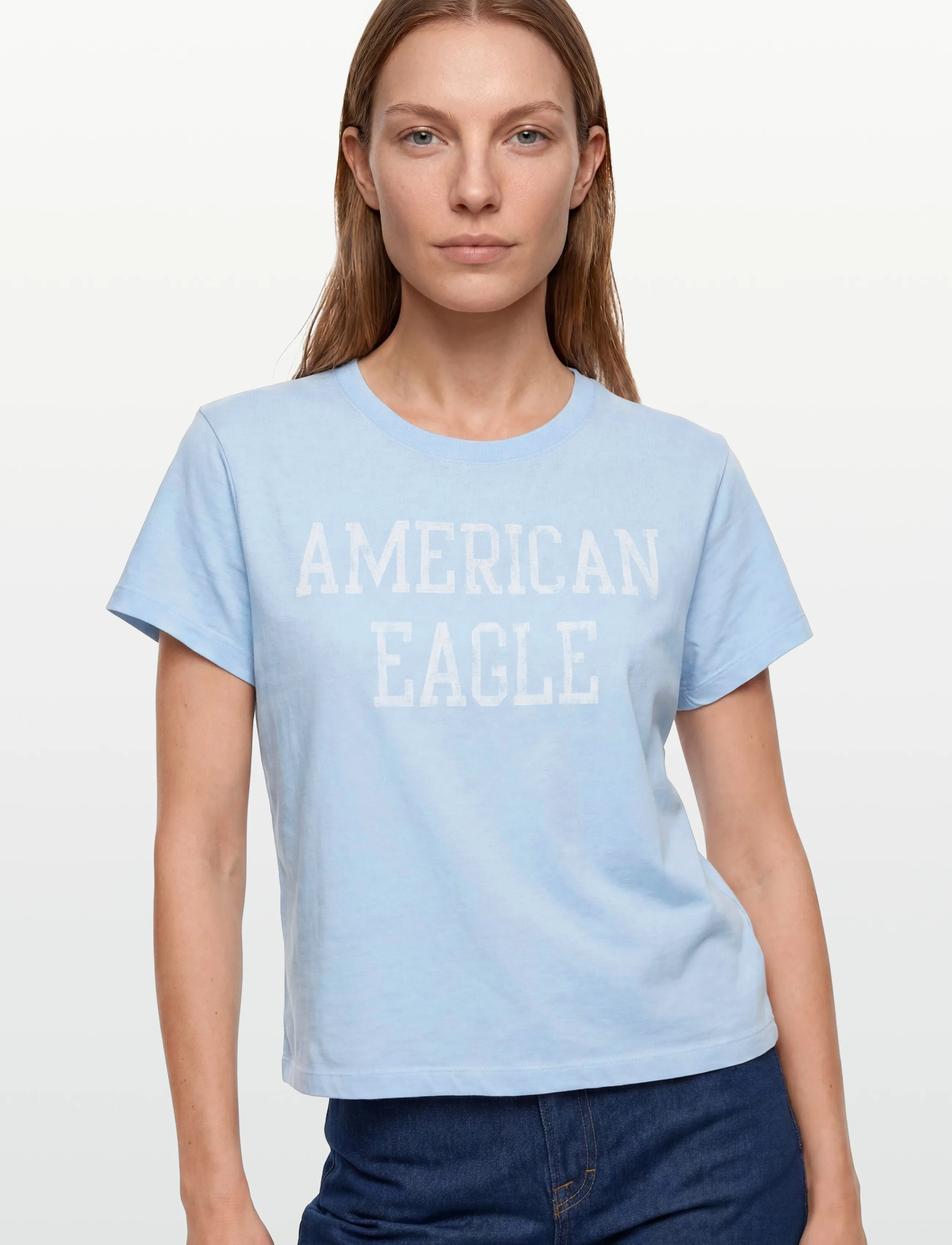 American Eagle - 9285 MFO TOMBOY TEE - t-shirts - light blue - 3