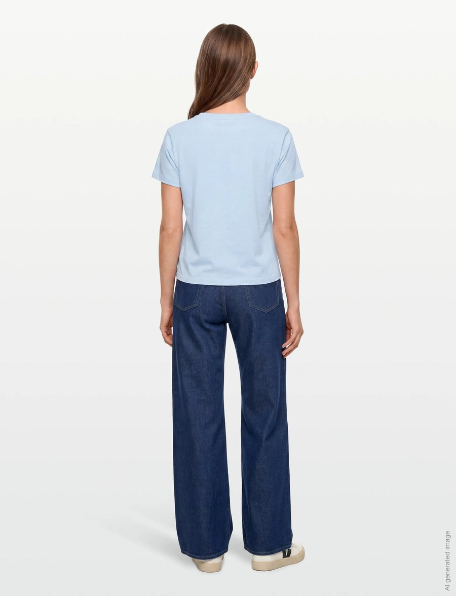 American Eagle - 9285 MFO TOMBOY TEE - t-shirts - light blue - 4