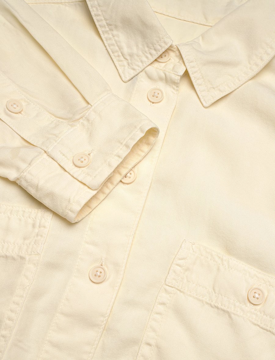 American Eagle - 3696 CORE NEW TENCEL SHIRT - langærmede skjorter - cream - 3