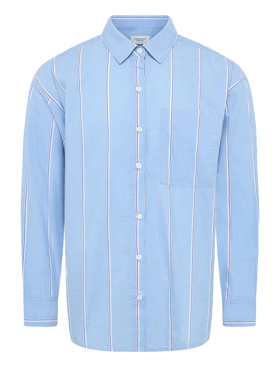 American Eagle - 5510 CORE PERFECT SHIRT YD - long-sleeved shirts - blue - 0