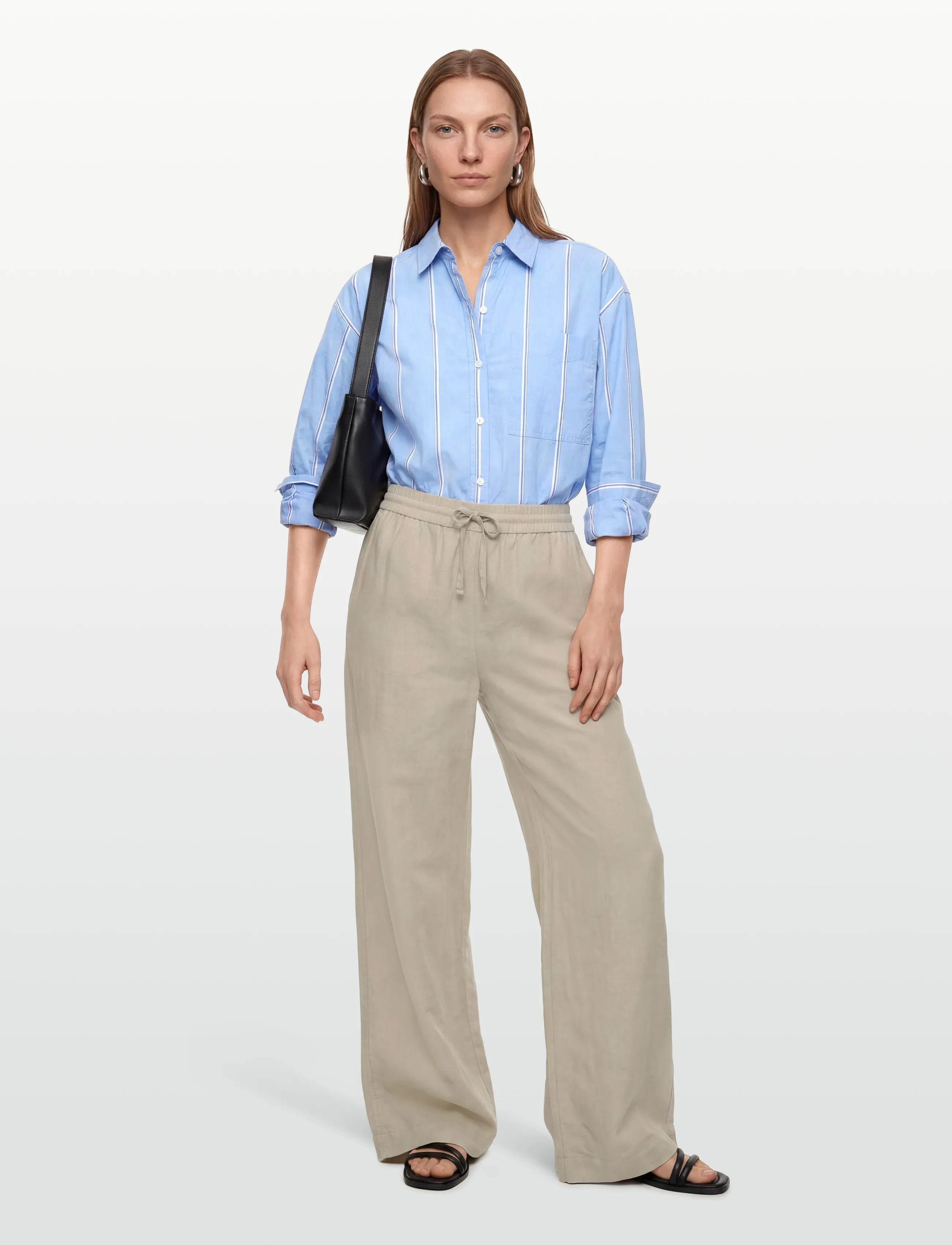 American Eagle - 5510 CORE PERFECT SHIRT YD - langärmlige hemden - blue - 0