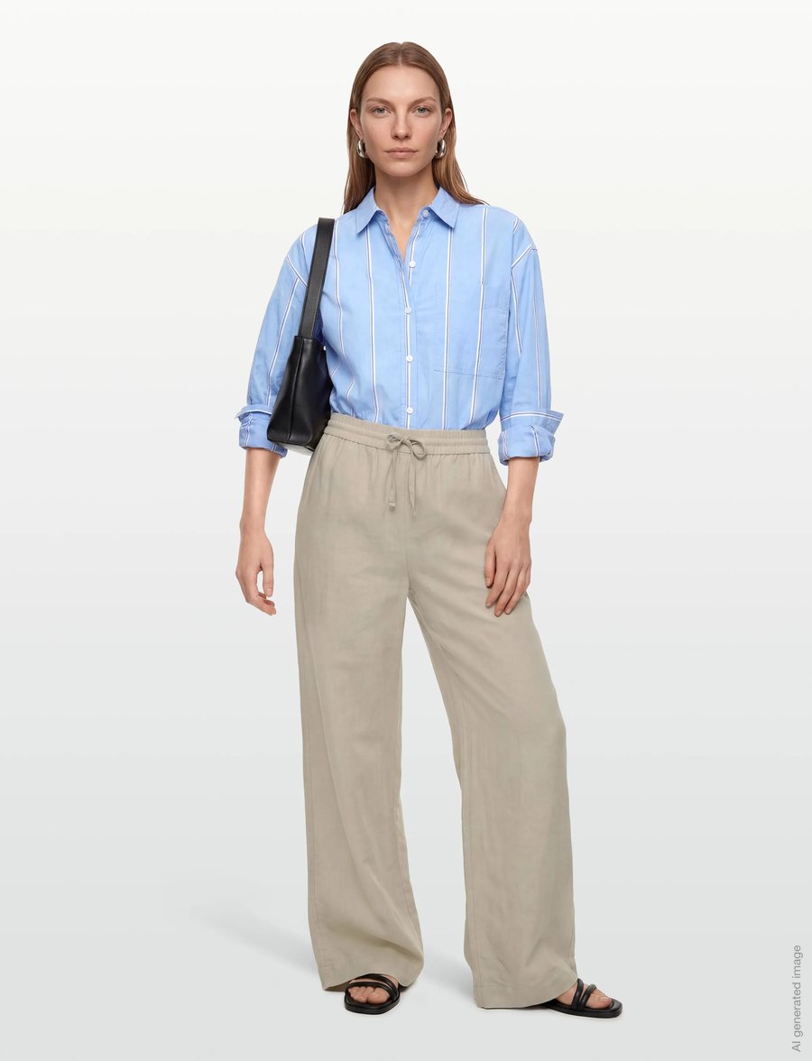 American Eagle - 5510 CORE PERFECT SHIRT YD - langärmlige hemden - blue - 0