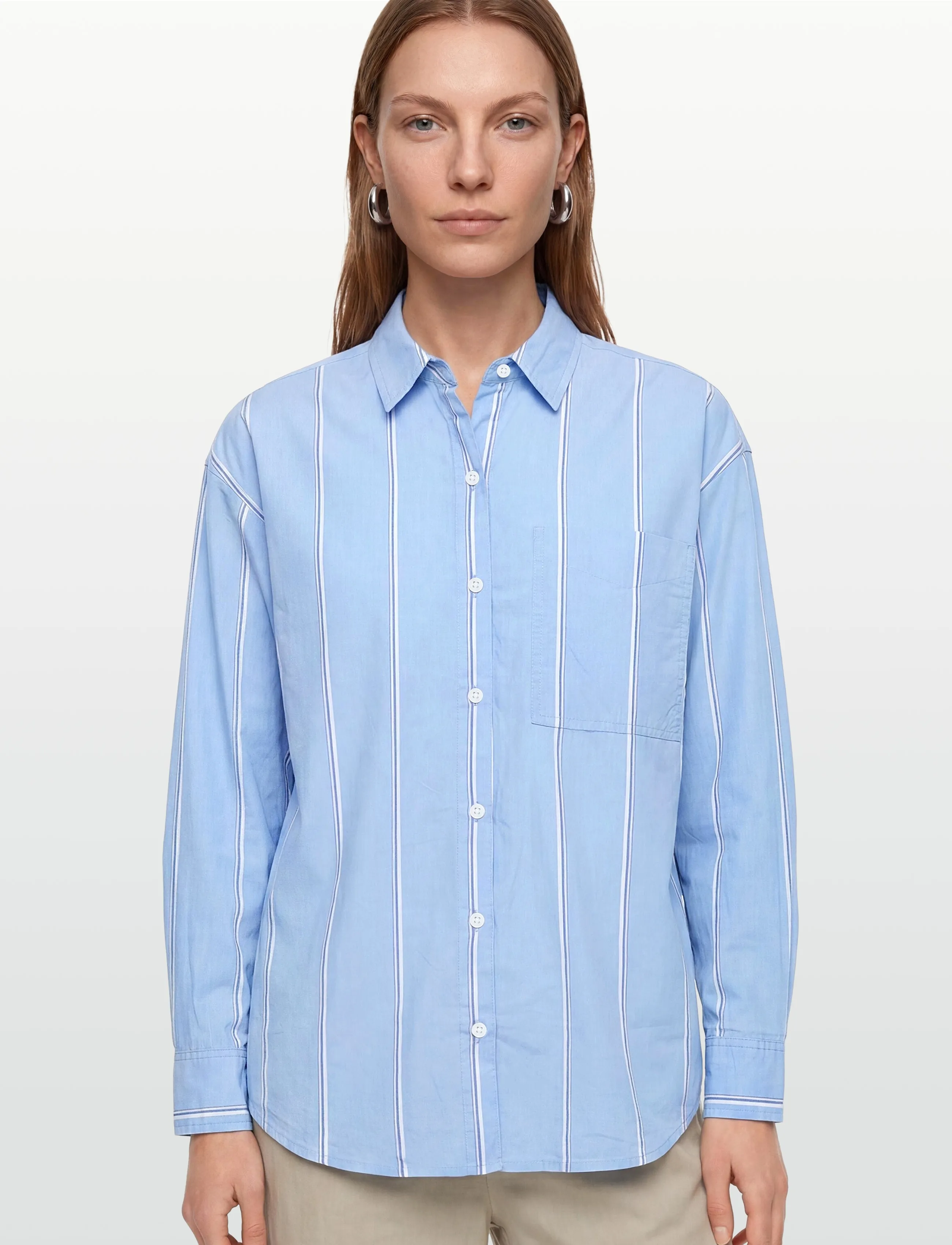 American Eagle - 5510 CORE PERFECT SHIRT YD - langärmlige hemden - blue - 3
