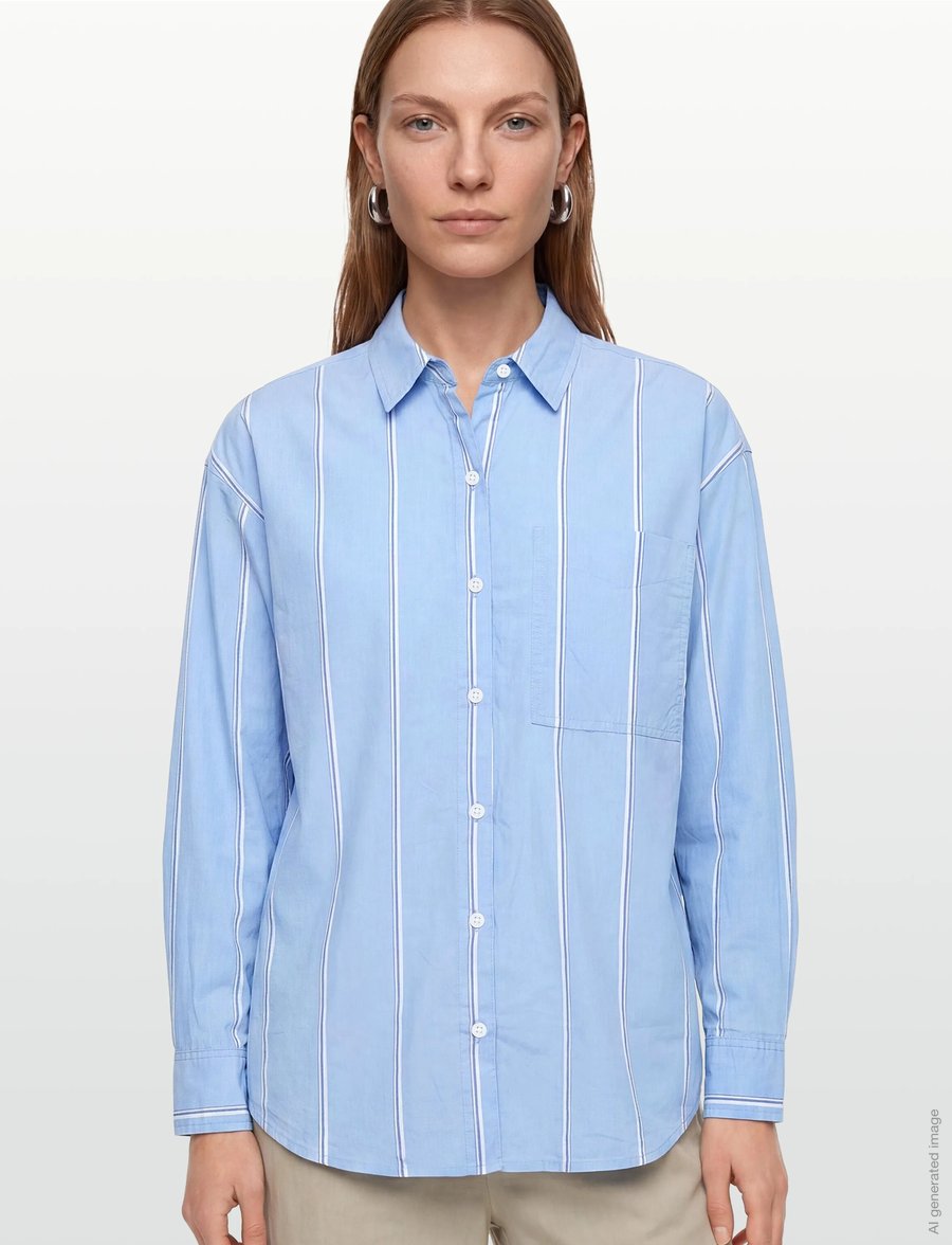 American Eagle - 5510 CORE PERFECT SHIRT YD - langärmlige hemden - blue - 3