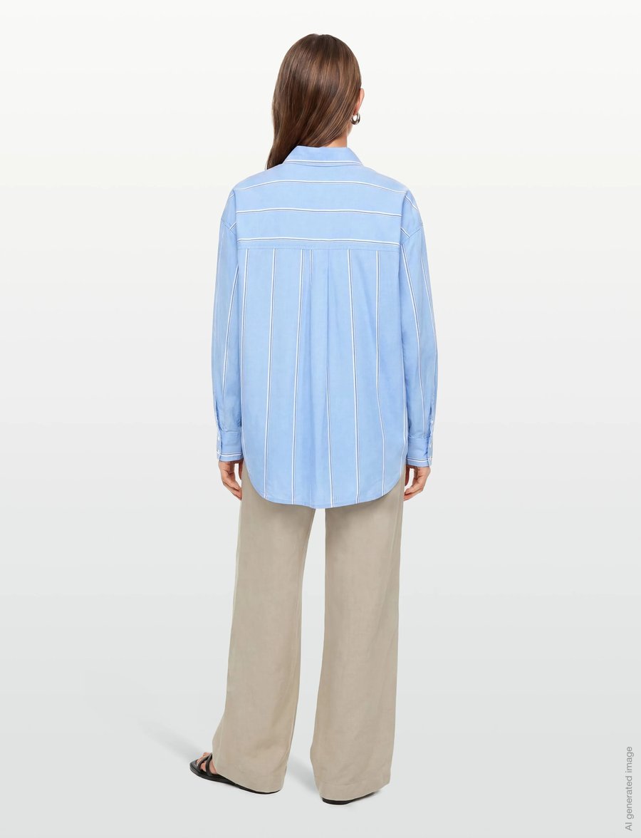 American Eagle - 5510 CORE PERFECT SHIRT YD - langärmlige hemden - blue - 4