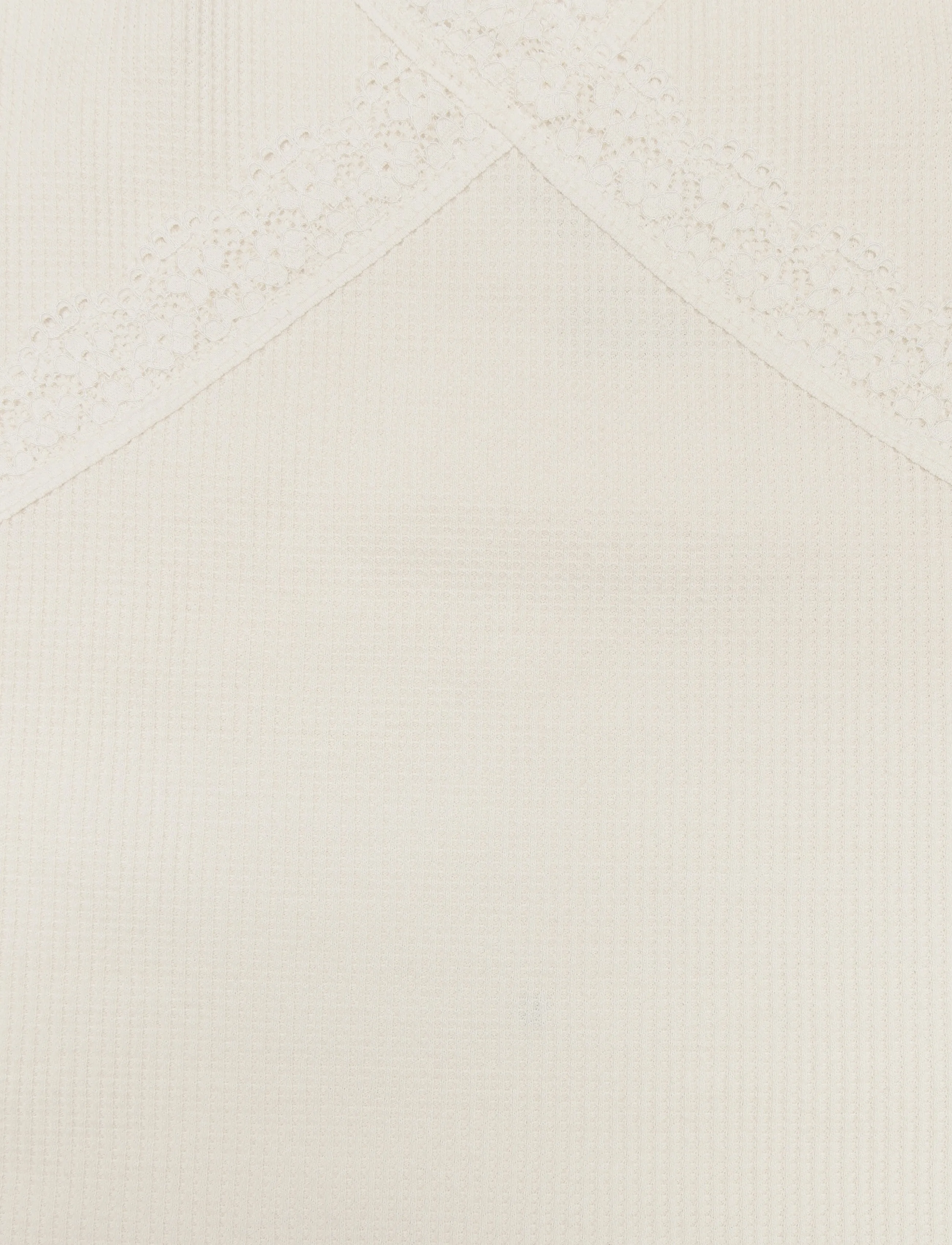 American Eagle - 5722 WAFFLE LACE CAMI - cream - 2