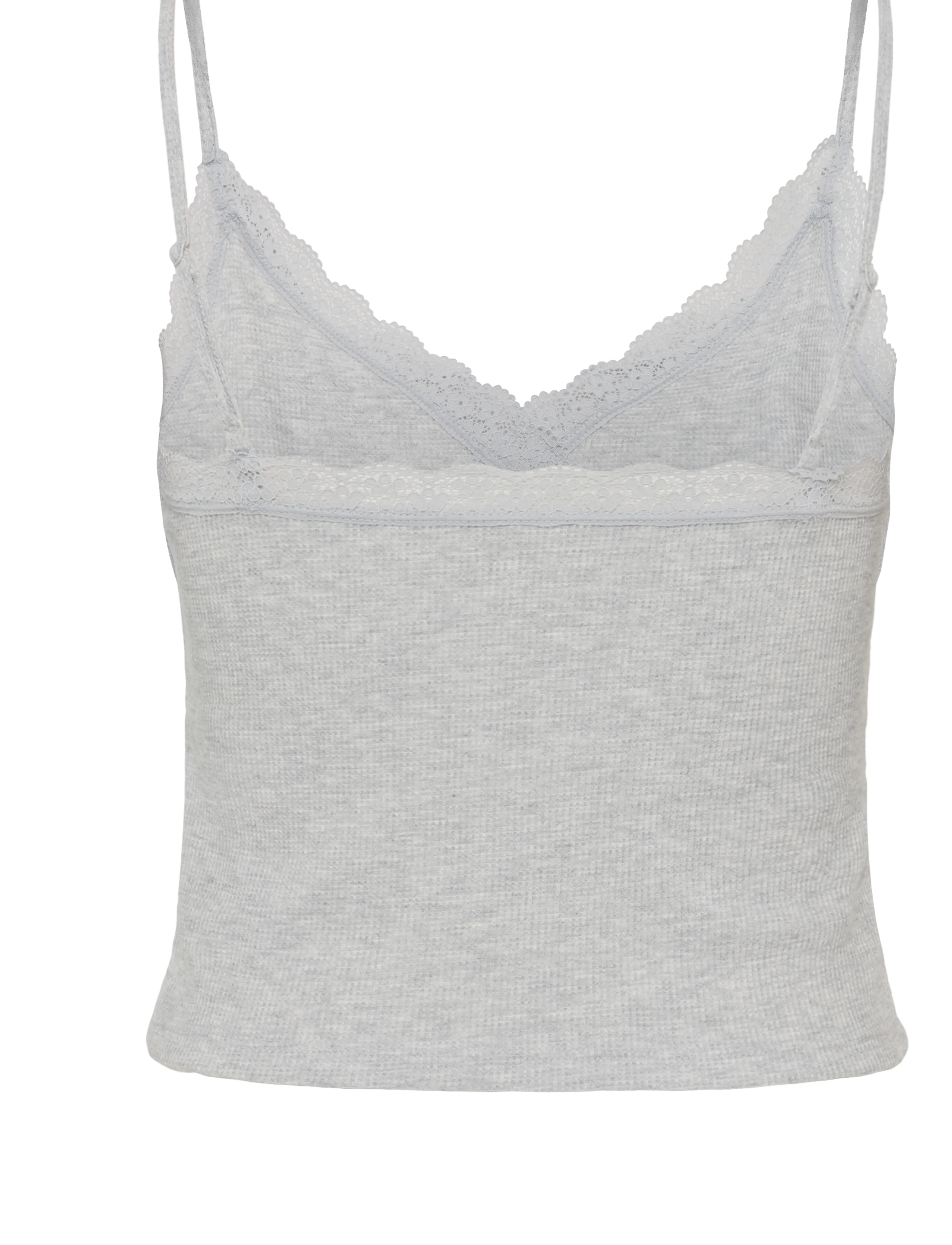 American Eagle - 5768 WAFFLE LACE CAMI HTHR - heather gray - 1