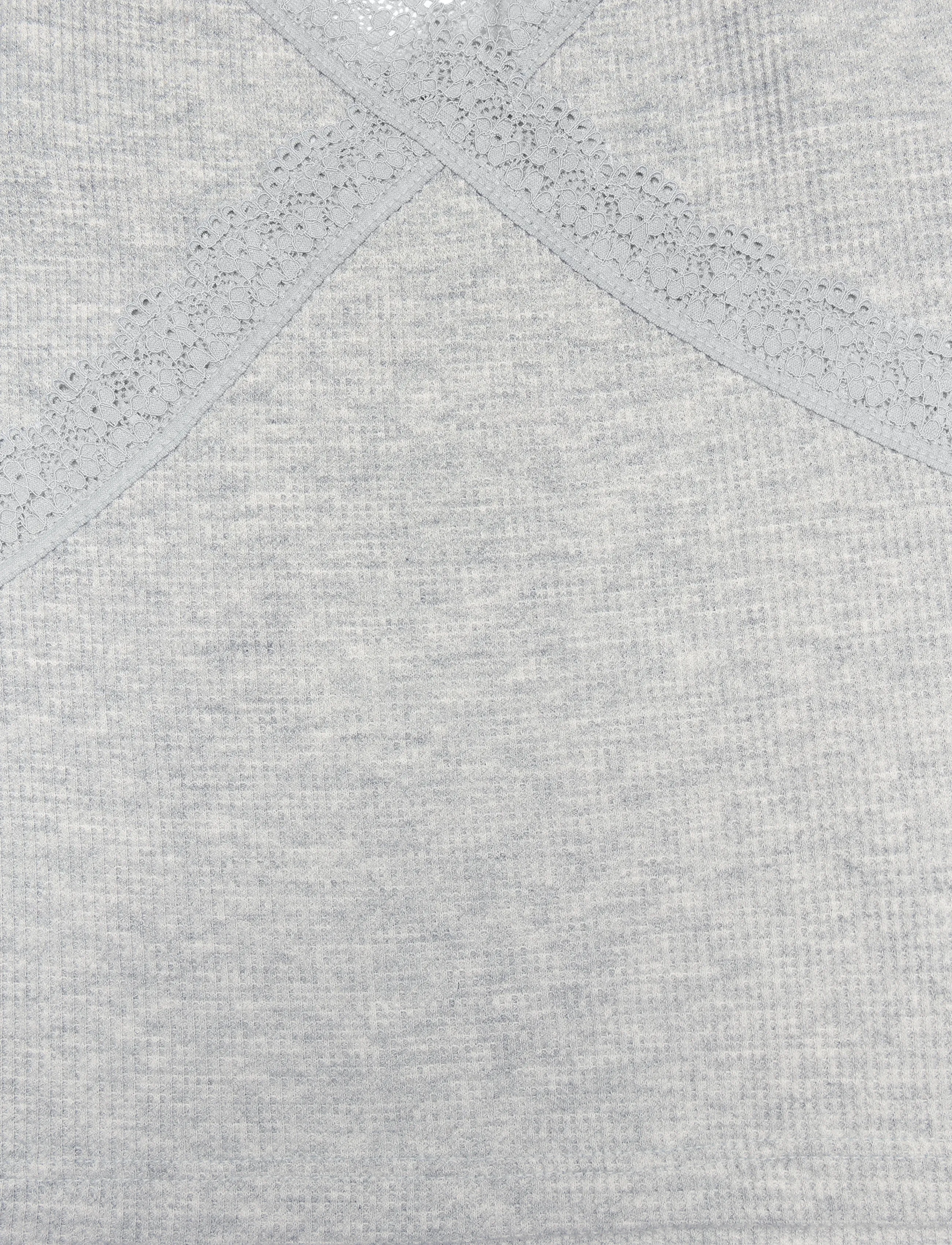 American Eagle - 5768 WAFFLE LACE CAMI HTHR - heather gray - 2
