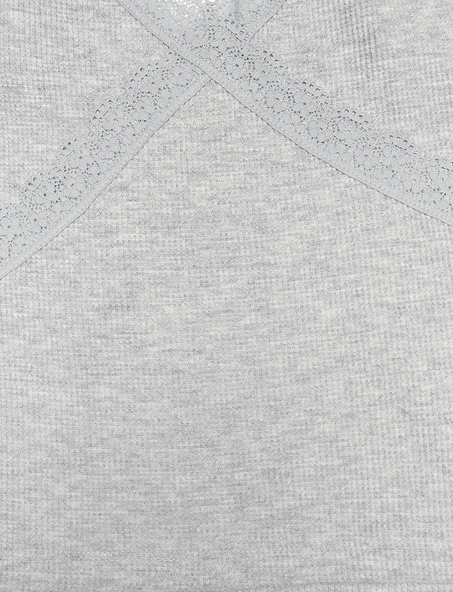 American Eagle - 5768 WAFFLE LACE CAMI HTHR - palaidinukės be rankovių - heather gray - 2