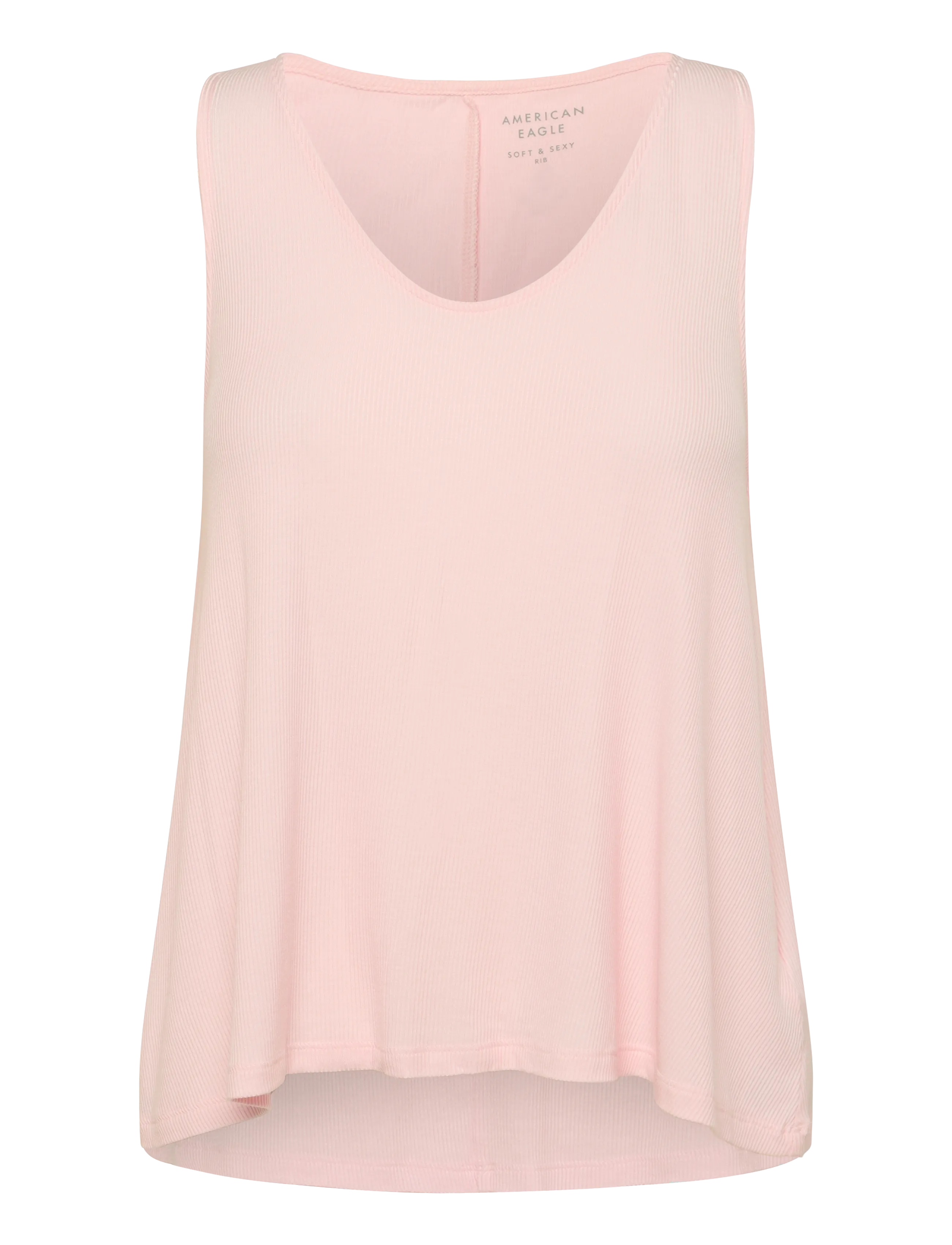 American Eagle 5827 SNS FAVORITE TANK - Riided - LIGHT PINK / pink/rose