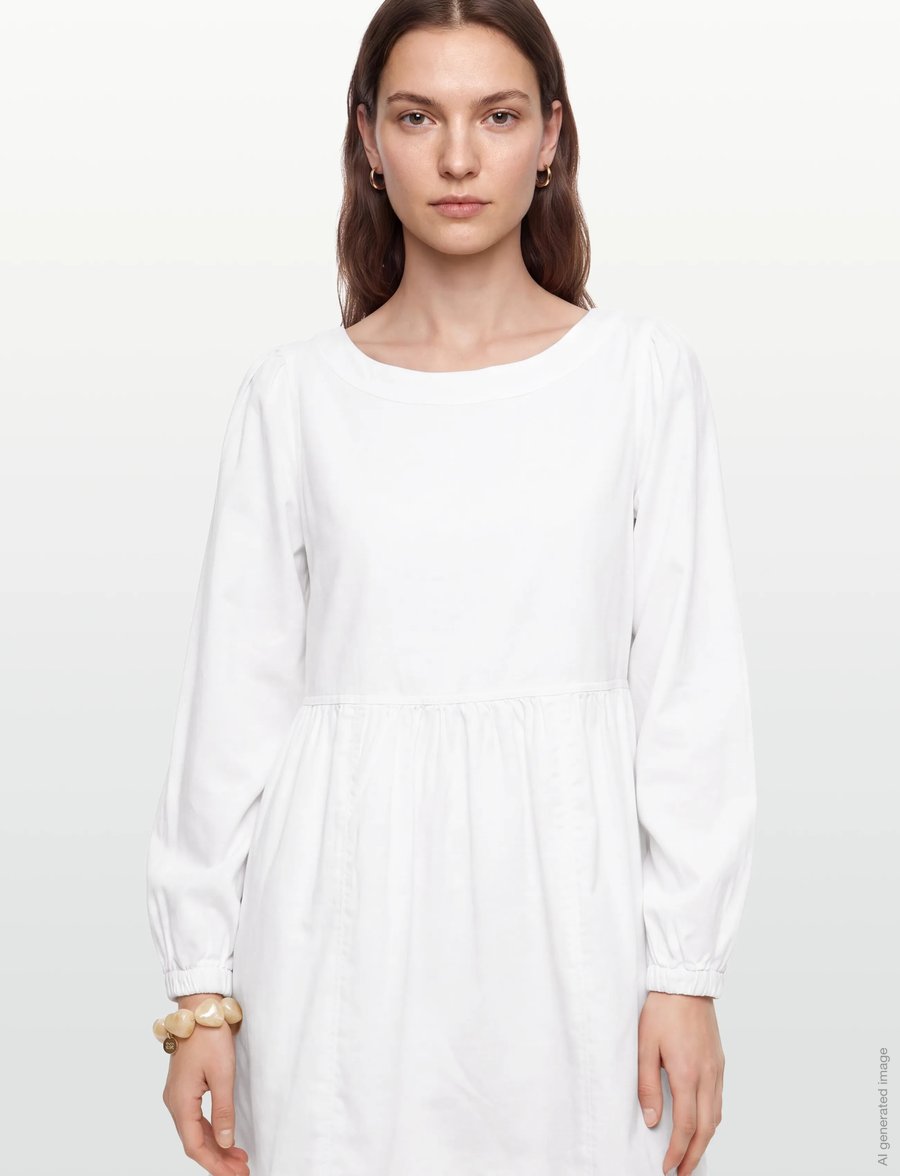 American Eagle - LS SWING MINI DRESS INTL - konfirmationstøj - white - 3