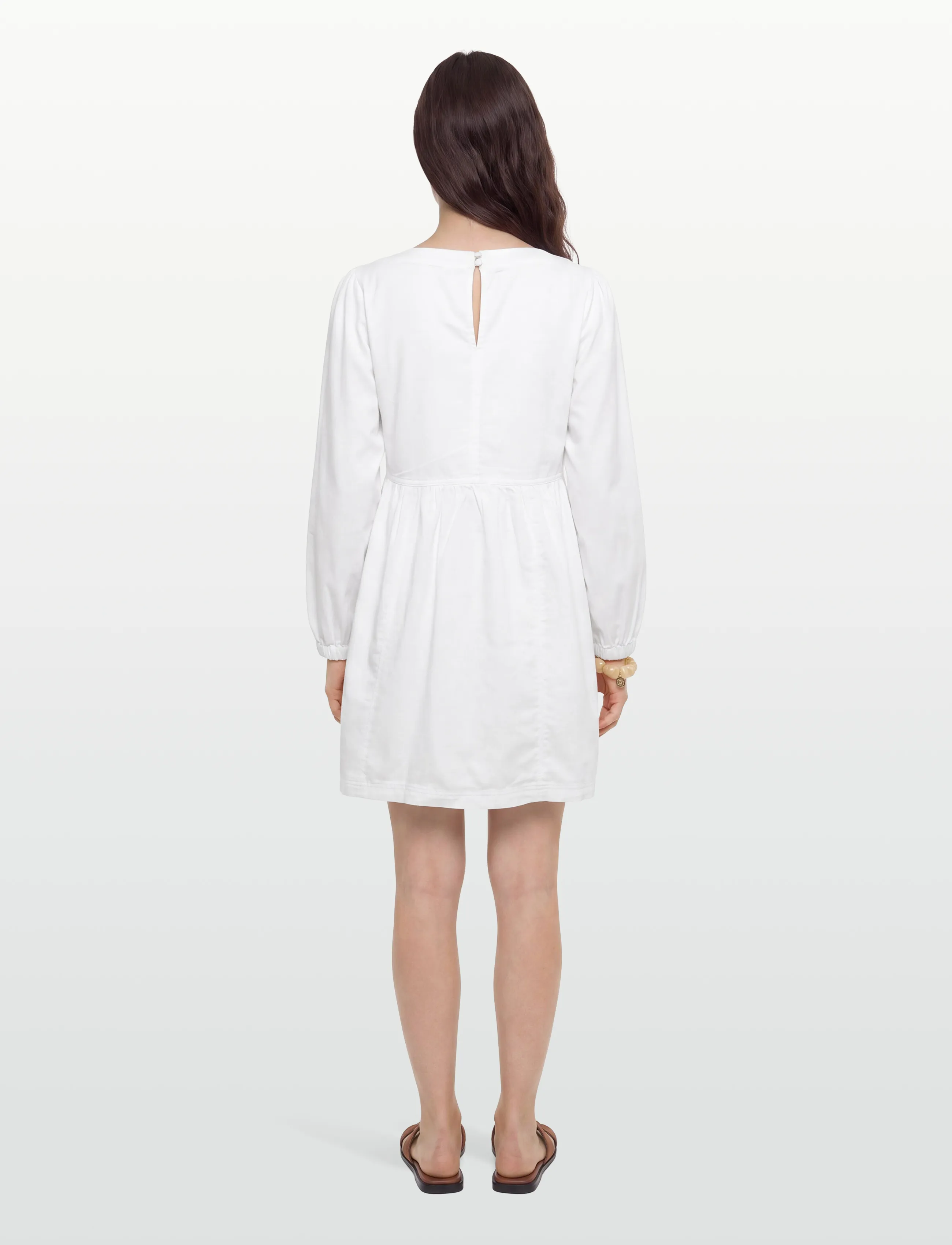 American Eagle - LS SWING MINI DRESS INTL - konfirmationstøj - white - 4