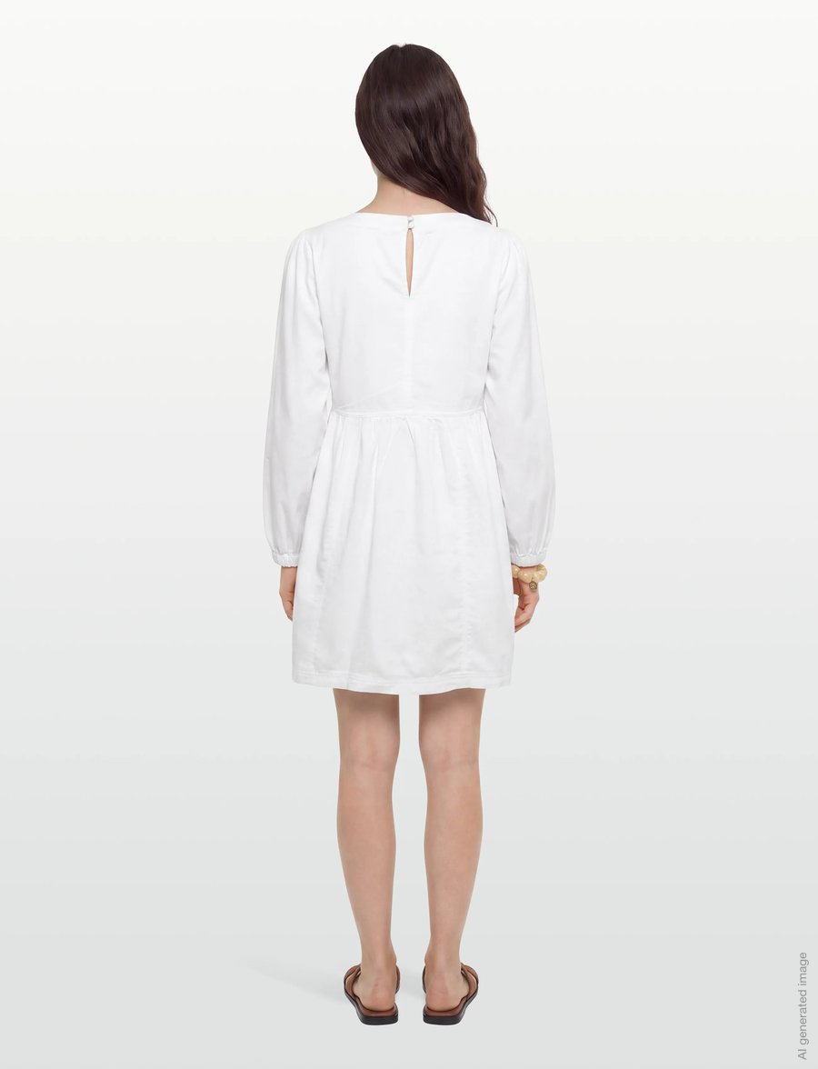 American Eagle - LS SWING MINI DRESS INTL - konfirmationstøj - white - 4