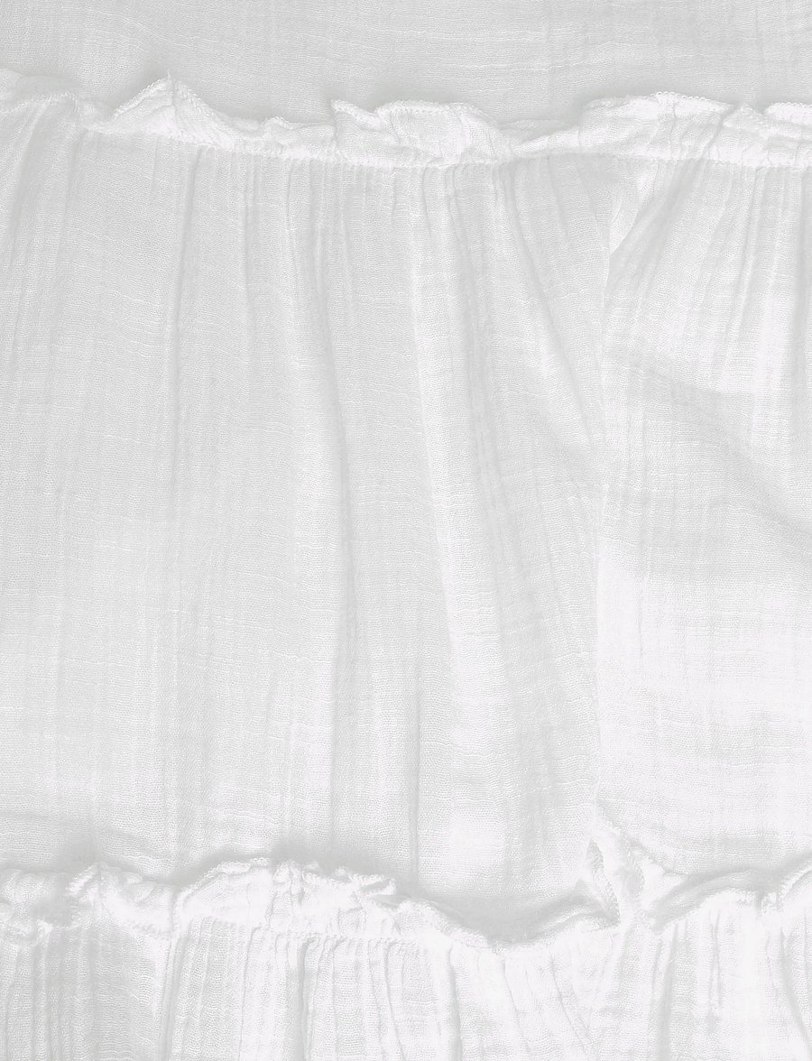 American Eagle - 7928 TIERED SCOOP RUFFLE MINI PD - tanktops - white - 3