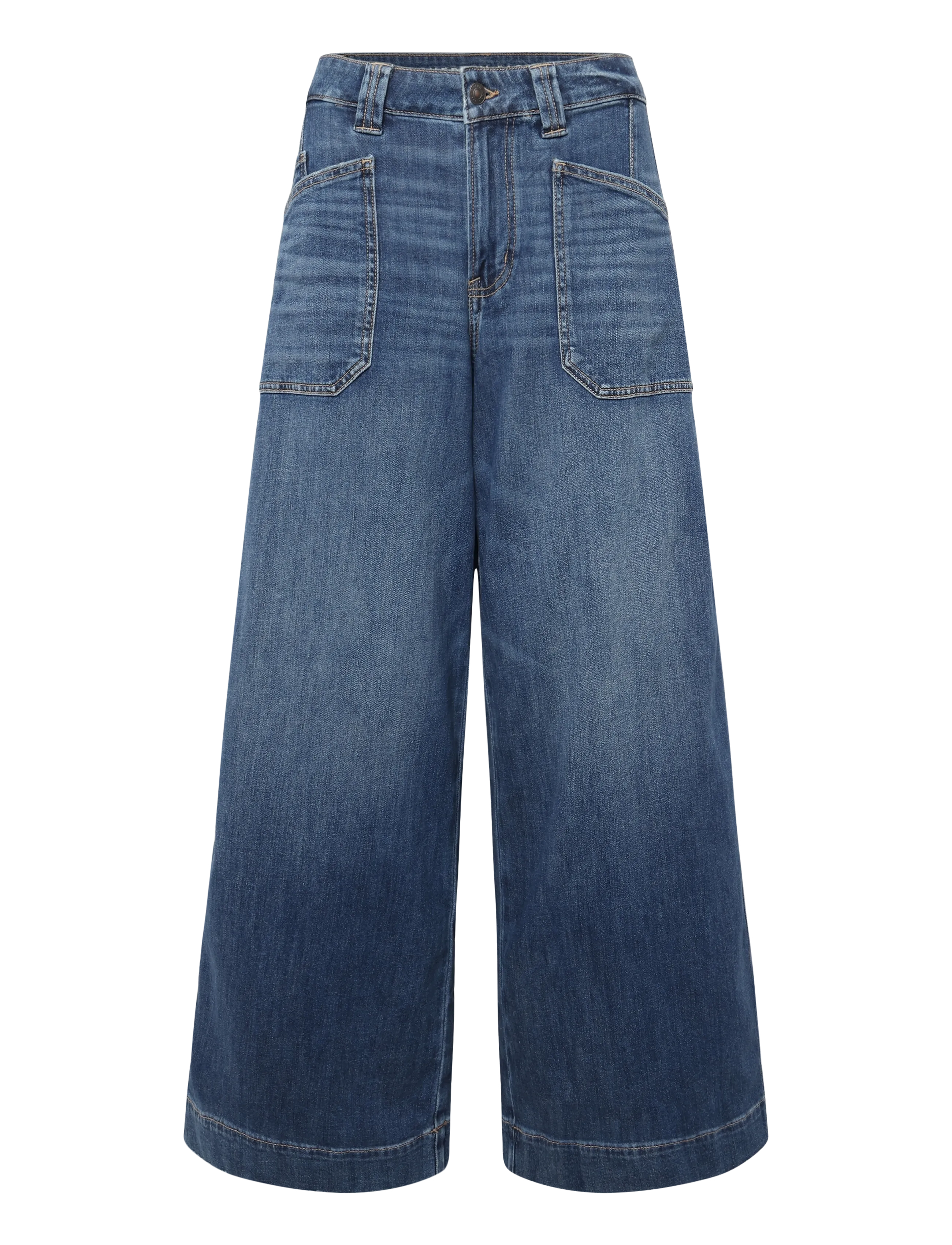 American Eagle SUPER HIGH-RISE ULTRA WIDE LEG JEANS - Jeansmode - DARK SHADOW / blue