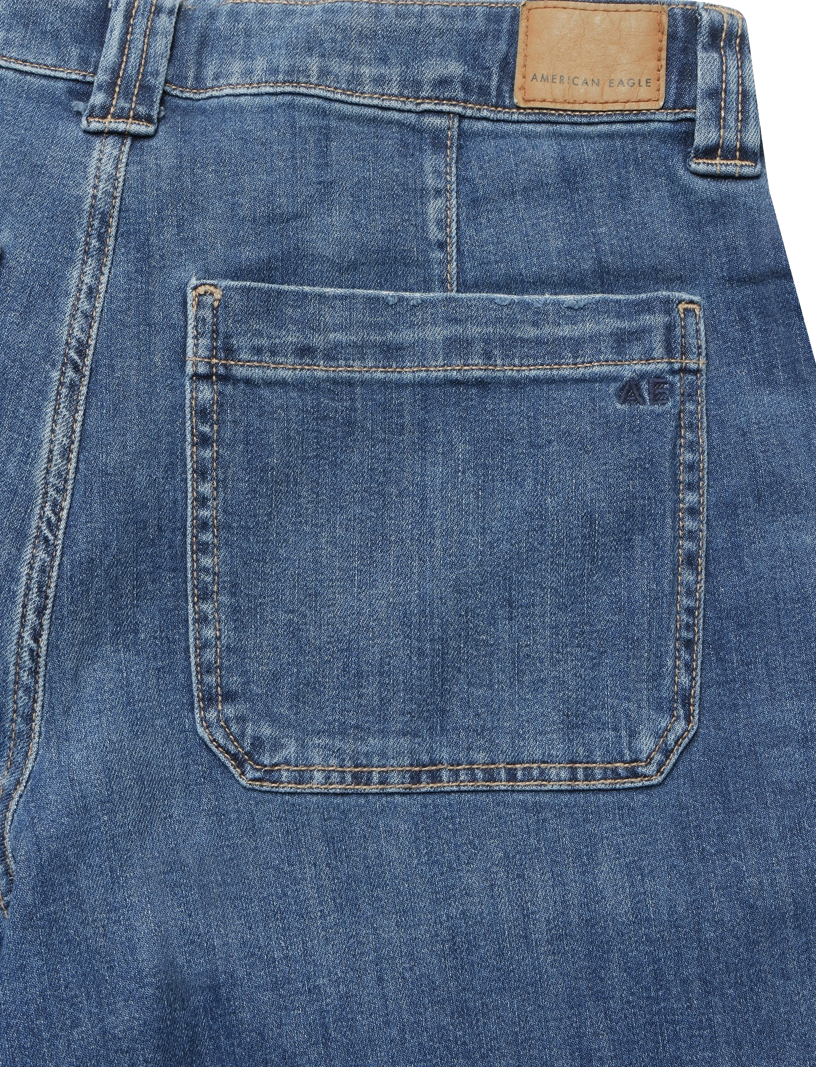 American Eagle - SUPER HIGH-RISE ULTRA WIDE LEG JEANS - dark shadow - 4