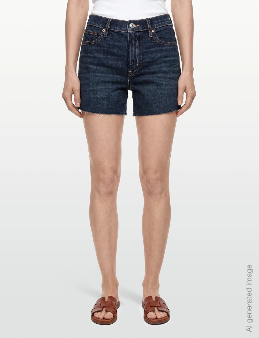 American Eagle - PERFECT SHORT 4IN - korte jeansbroeken - simply dark - 3