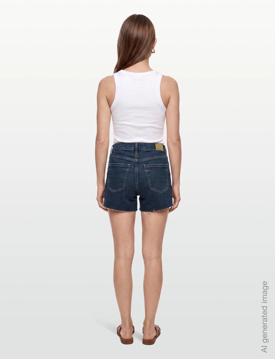 American Eagle - PERFECT SHORT 4IN - korte jeansbroeken - simply dark - 4