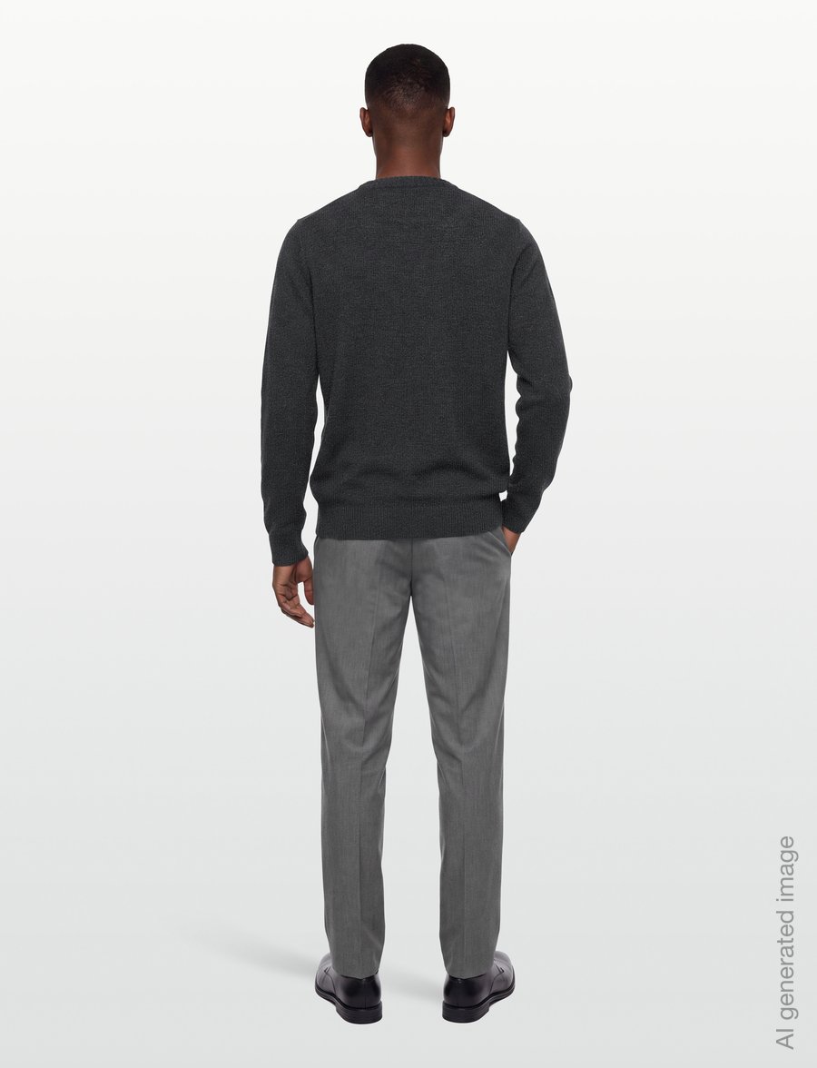 American Eagle - 1791 INTERNATIONAL CORE CREW NECK - Ümara kaelusega - charcoal heather - 4