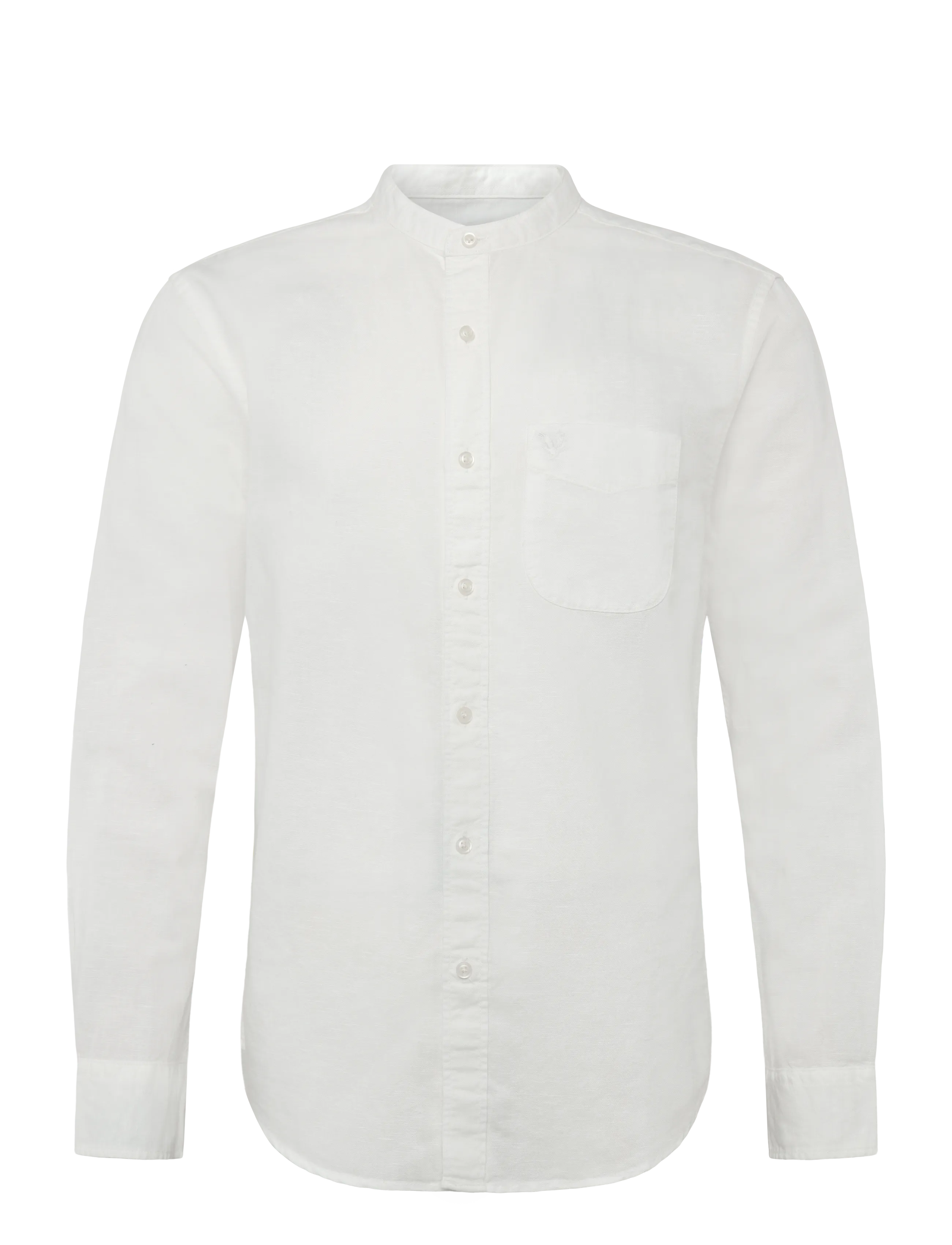 American Eagle INT CF BAND COLLAR LINEN SHIRT - Vabaajasärgid - AIR WHITE / white