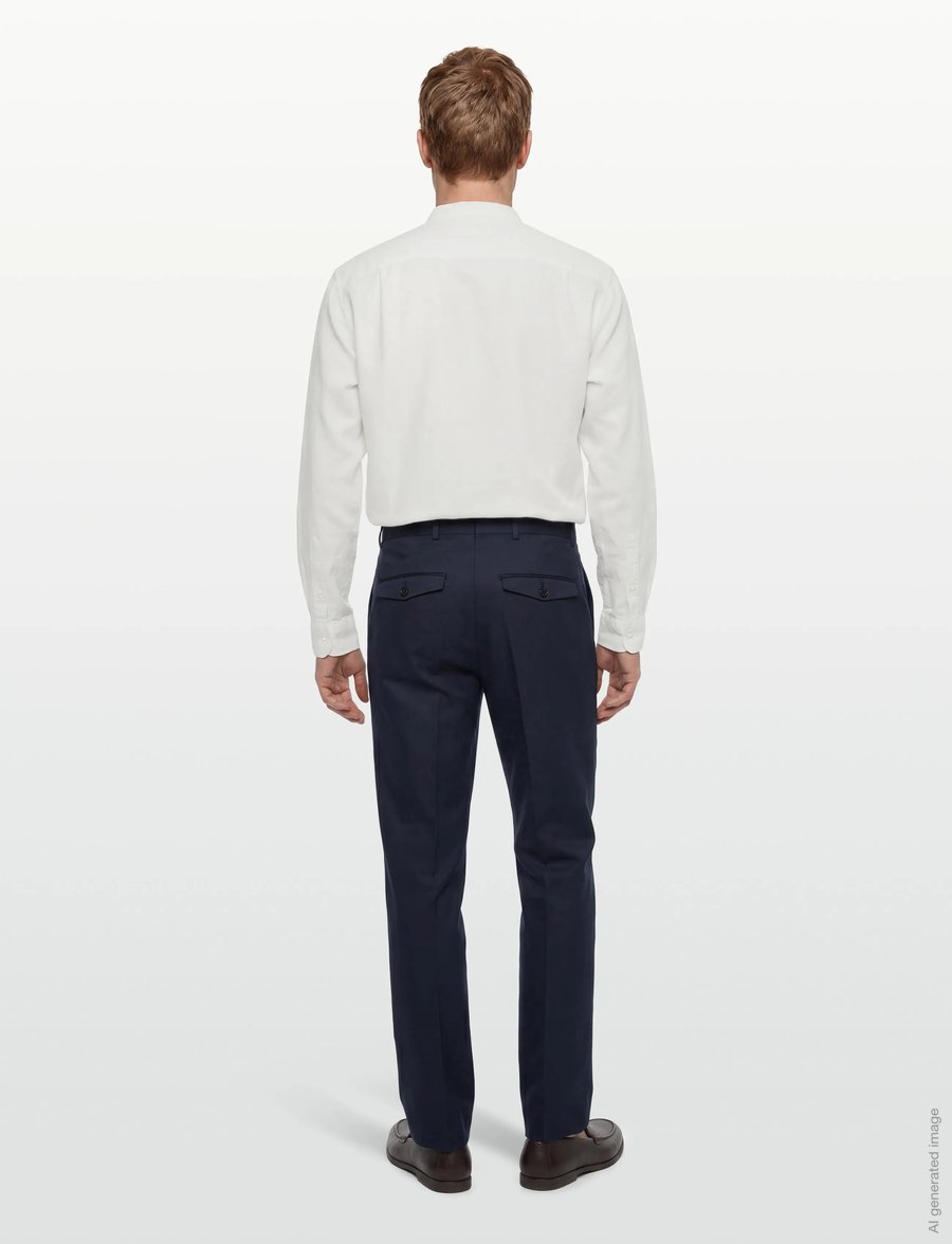 American Eagle - INT CF BAND COLLAR LINEN SHIRT - hørskjorter - air white - 4