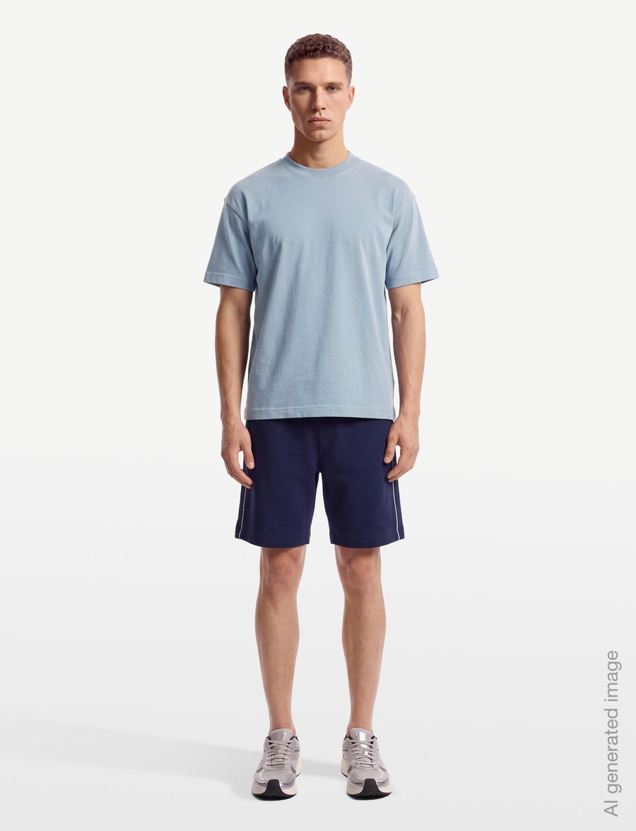 American Eagle - K- CLUBHOUSE RELAX FIT TEE - REACTIVE DISCHARGABLE FABRIC DYEING + MWT - kurzärmelige t-shirts - blue - 0