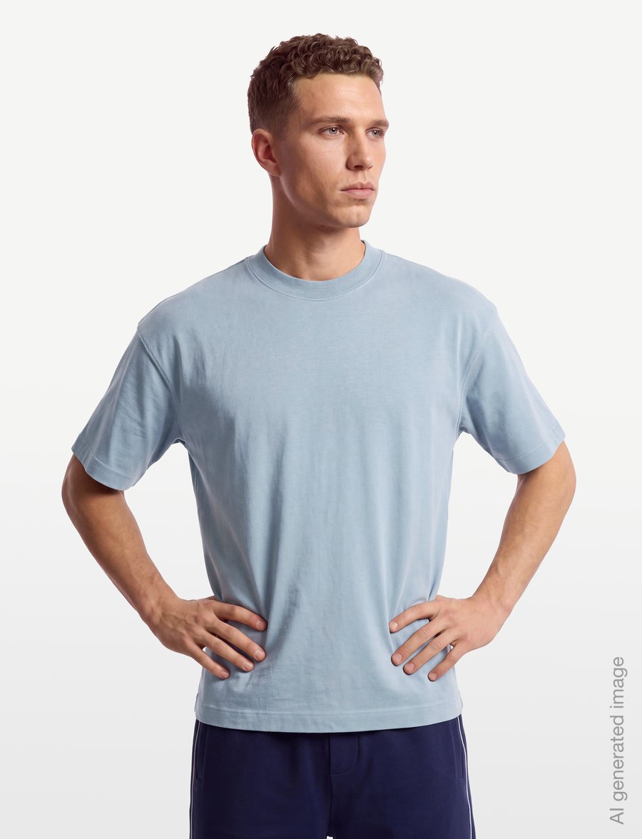 American Eagle - K- CLUBHOUSE RELAX FIT TEE - REACTIVE DISCHARGABLE FABRIC DYEING + MWT - kurzärmelige t-shirts - blue - 3