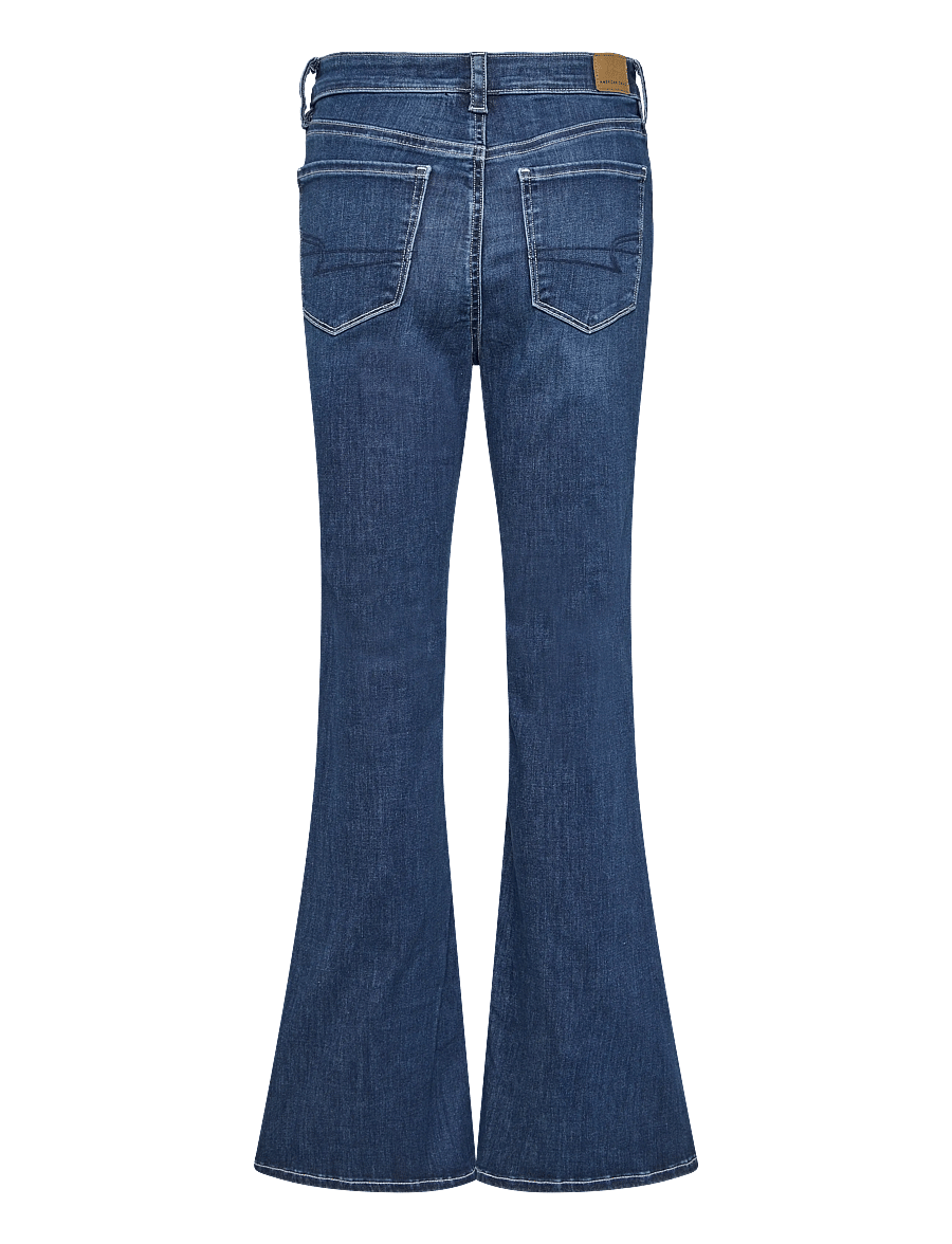 American Eagle - SUPER HIGH-RISE FLARE - flared jeans - dark wash - 2