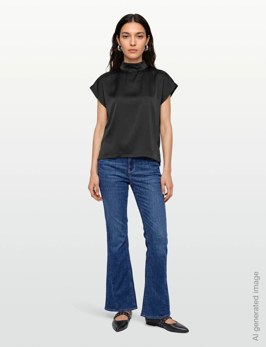 American Eagle - SUPER HIGH-RISE FLARE - flared jeans - dark wash - 0